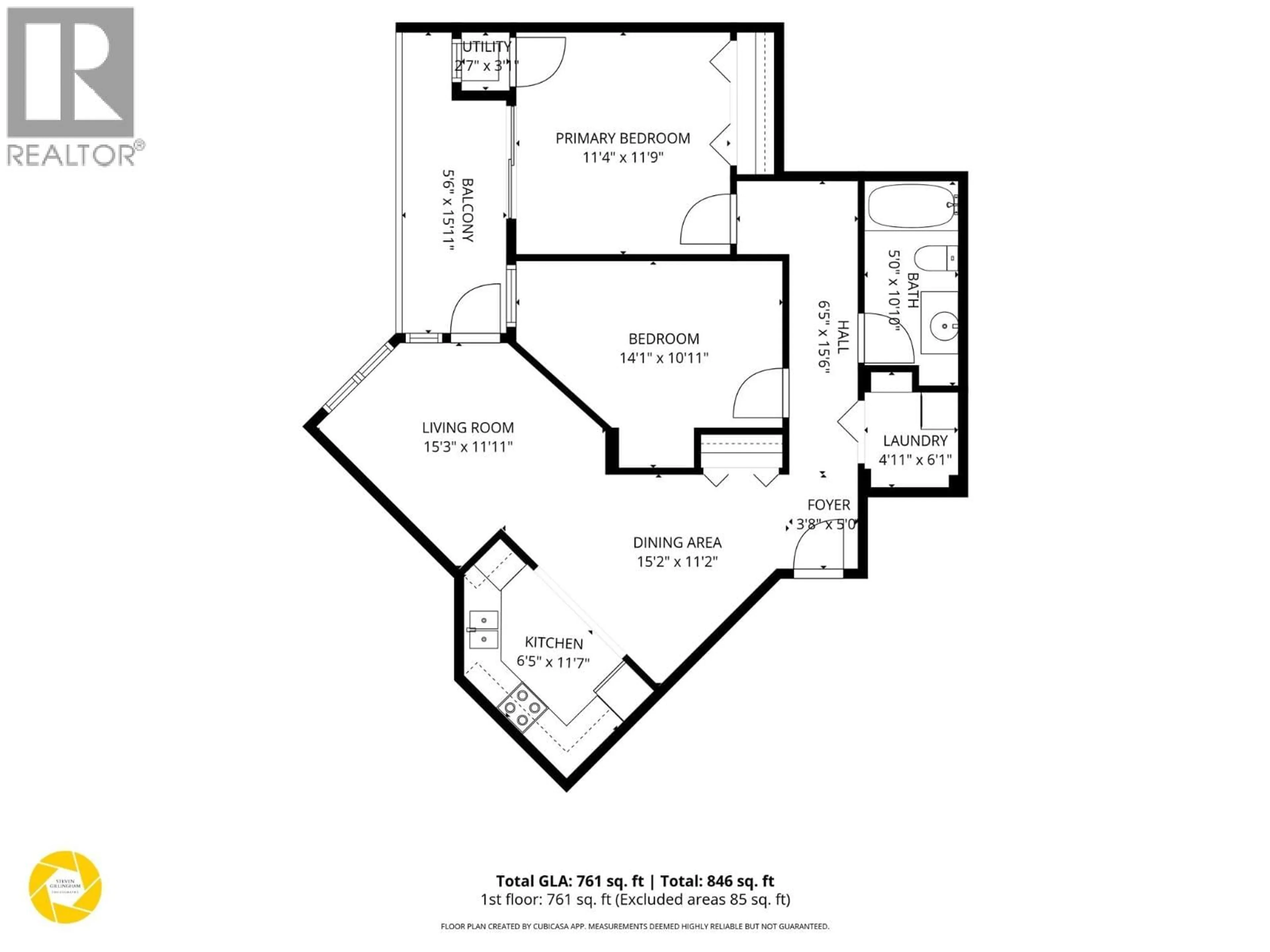 Floor plan for 506 - 629 LANSDOWNE STREET, Kamloops British Columbia V2C1Y6