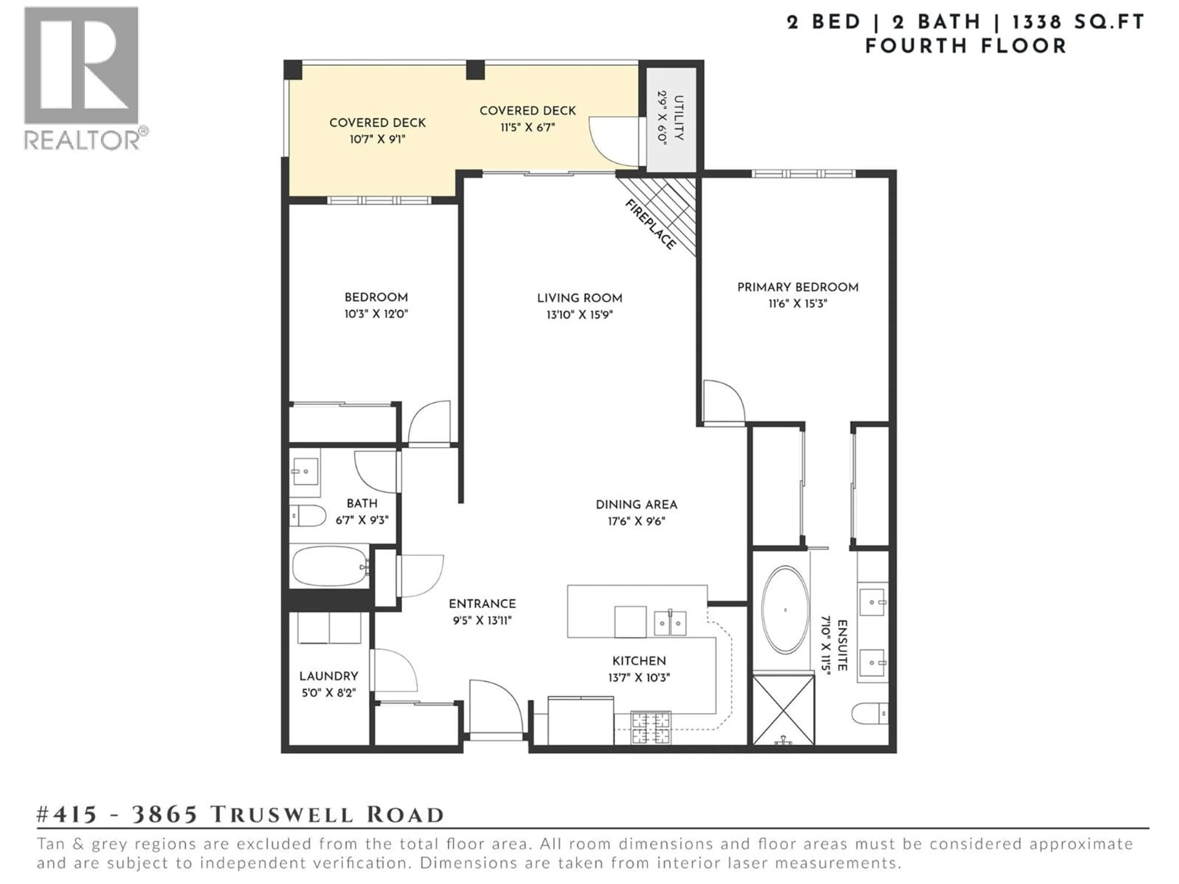 Floor plan for 415 - 3865 TRUSWELL ROAD, Kelowna British Columbia V1W3K9