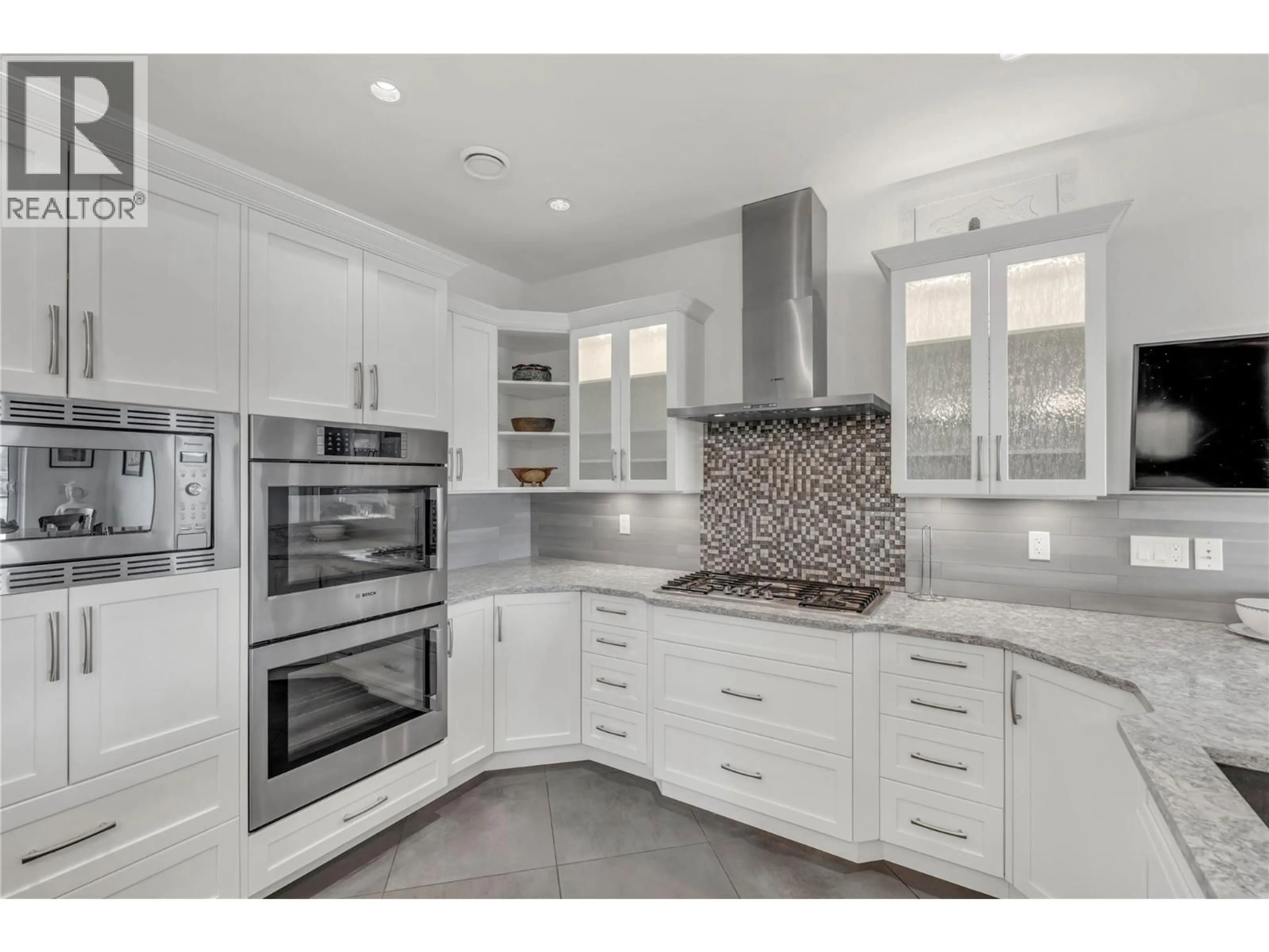 Contemporary kitchen, ceramic/tile floor for 1103 - 3388 SKAHA LAKE ROAD, Penticton British Columbia V2A6G4