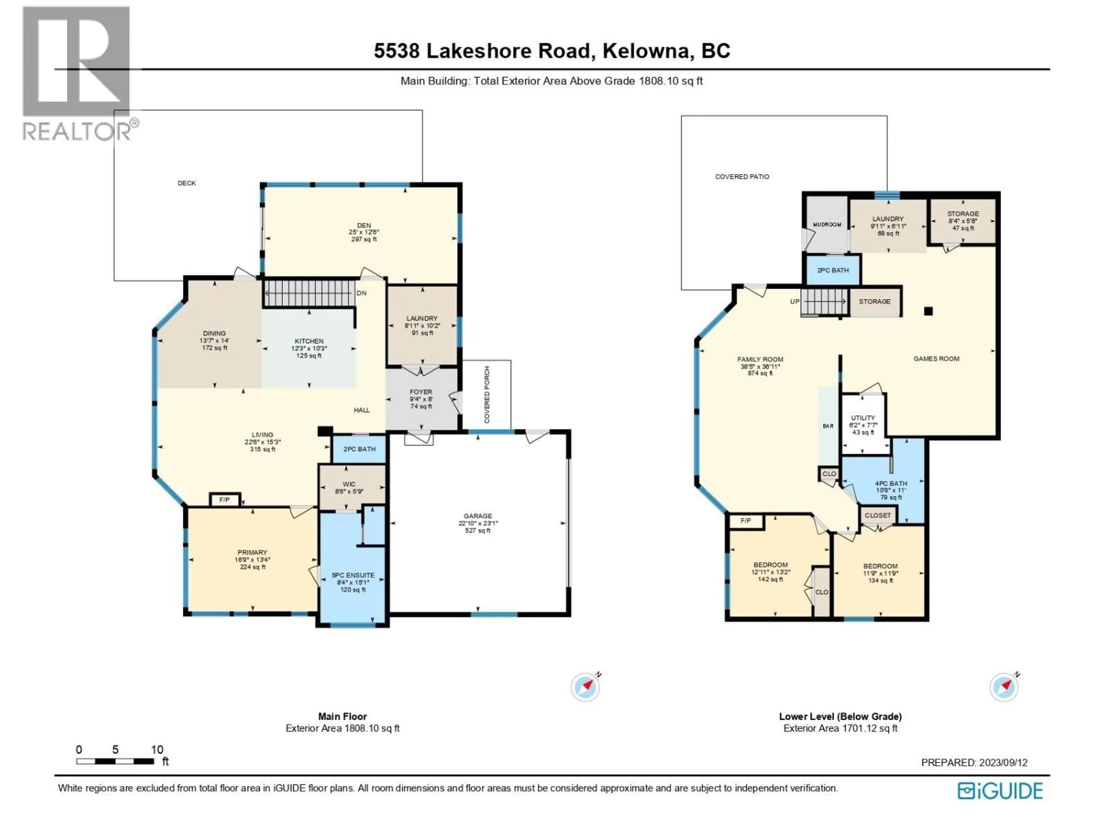 Floor plan for 5538 LAKESHORE ROAD, Kelowna British Columbia V1W4J4