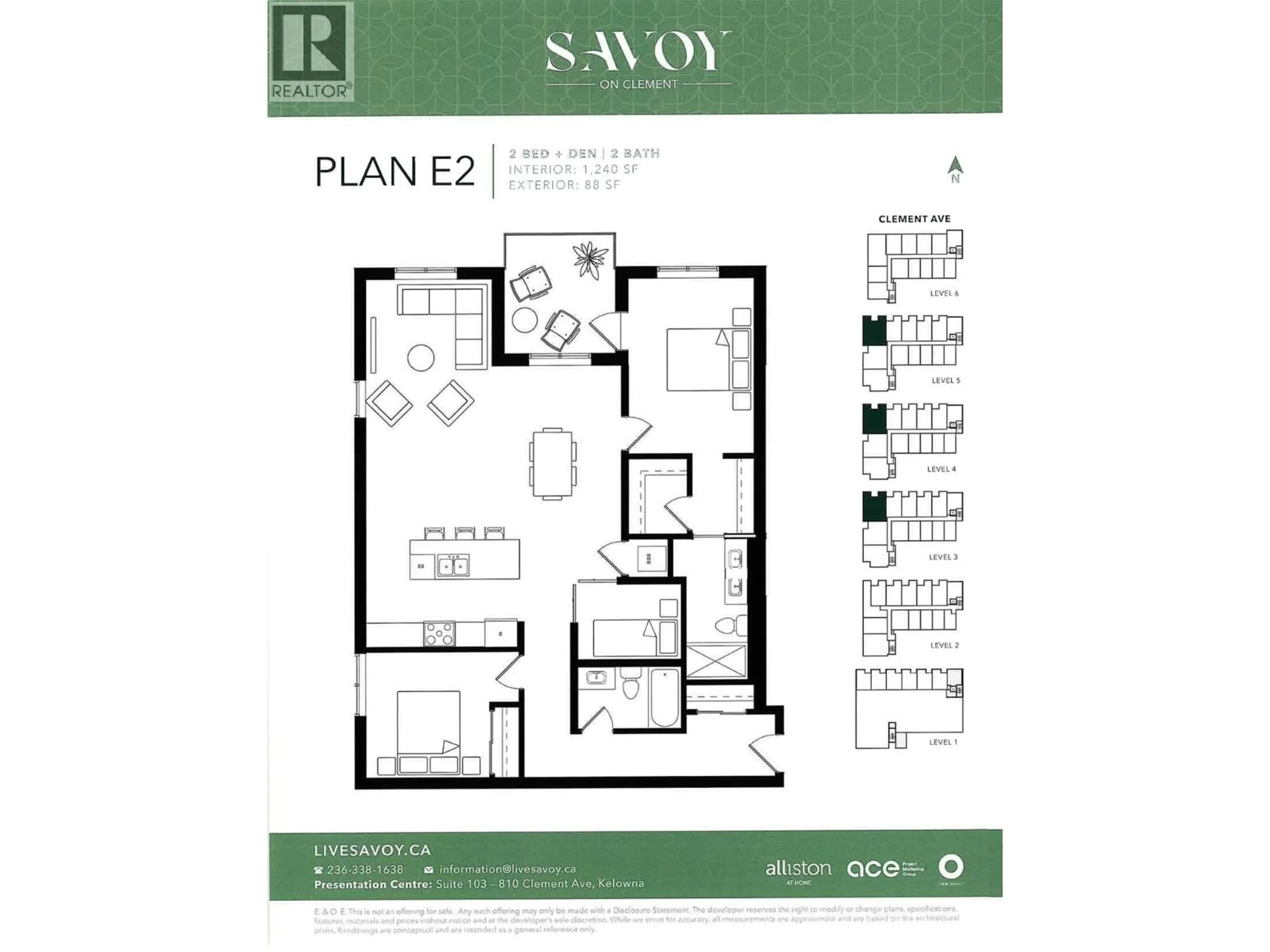 Floor plan for 311 - 647 CLEMENT AVENUE, Kelowna British Columbia V1Y7C7