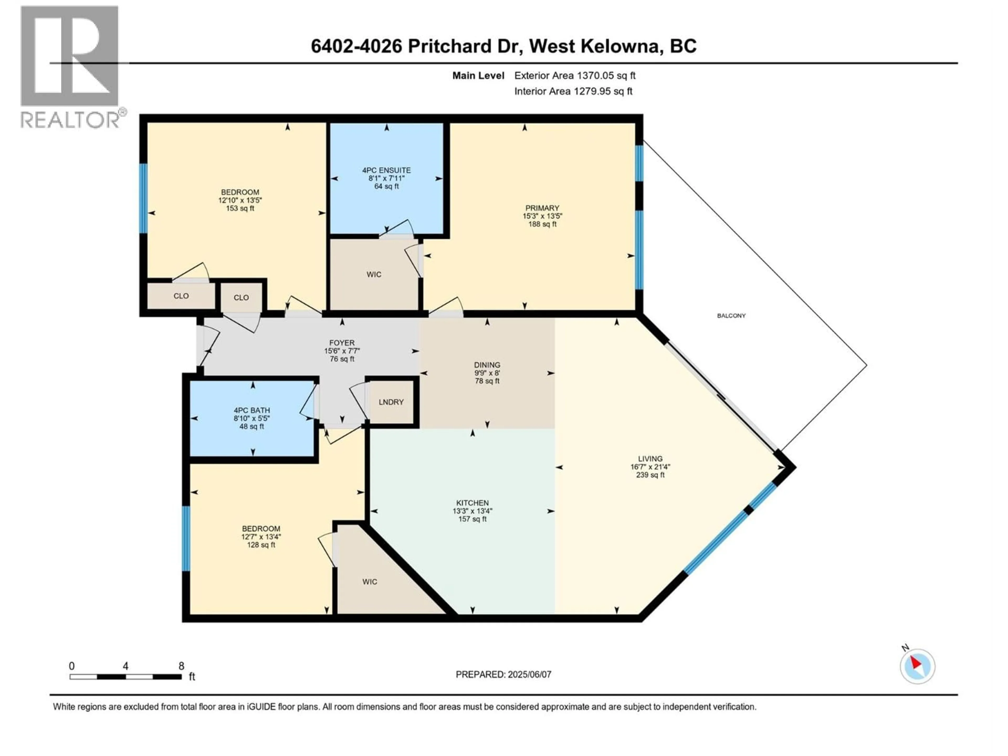 Floor plan for 6402 - 4026 PRITCHARD DRIVE, West Kelowna British Columbia V4T3E4