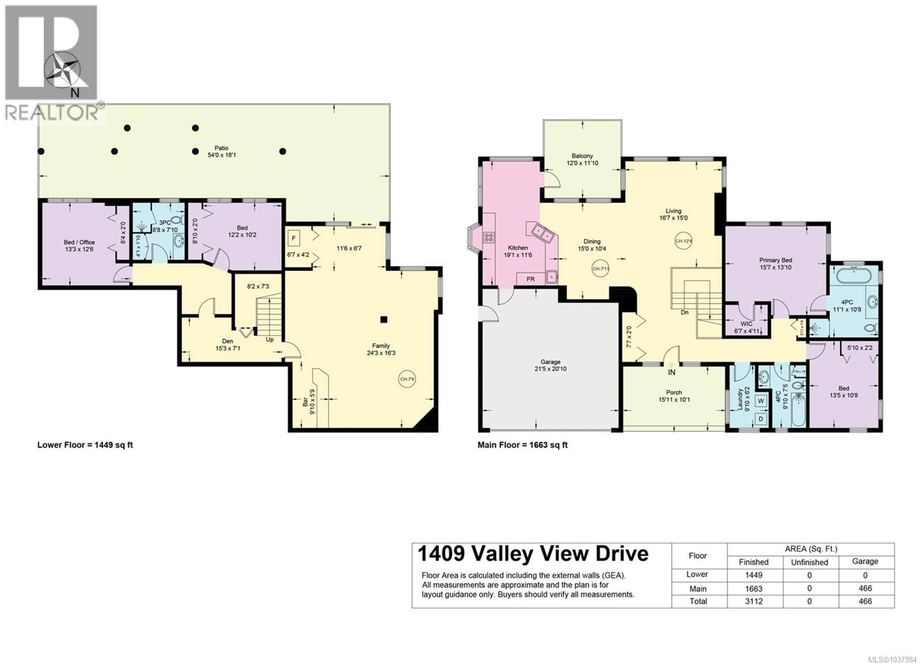 Floor plan for 1409 VALLEY VIEW DRIVE, Courtenay British Columbia V9N8T2
