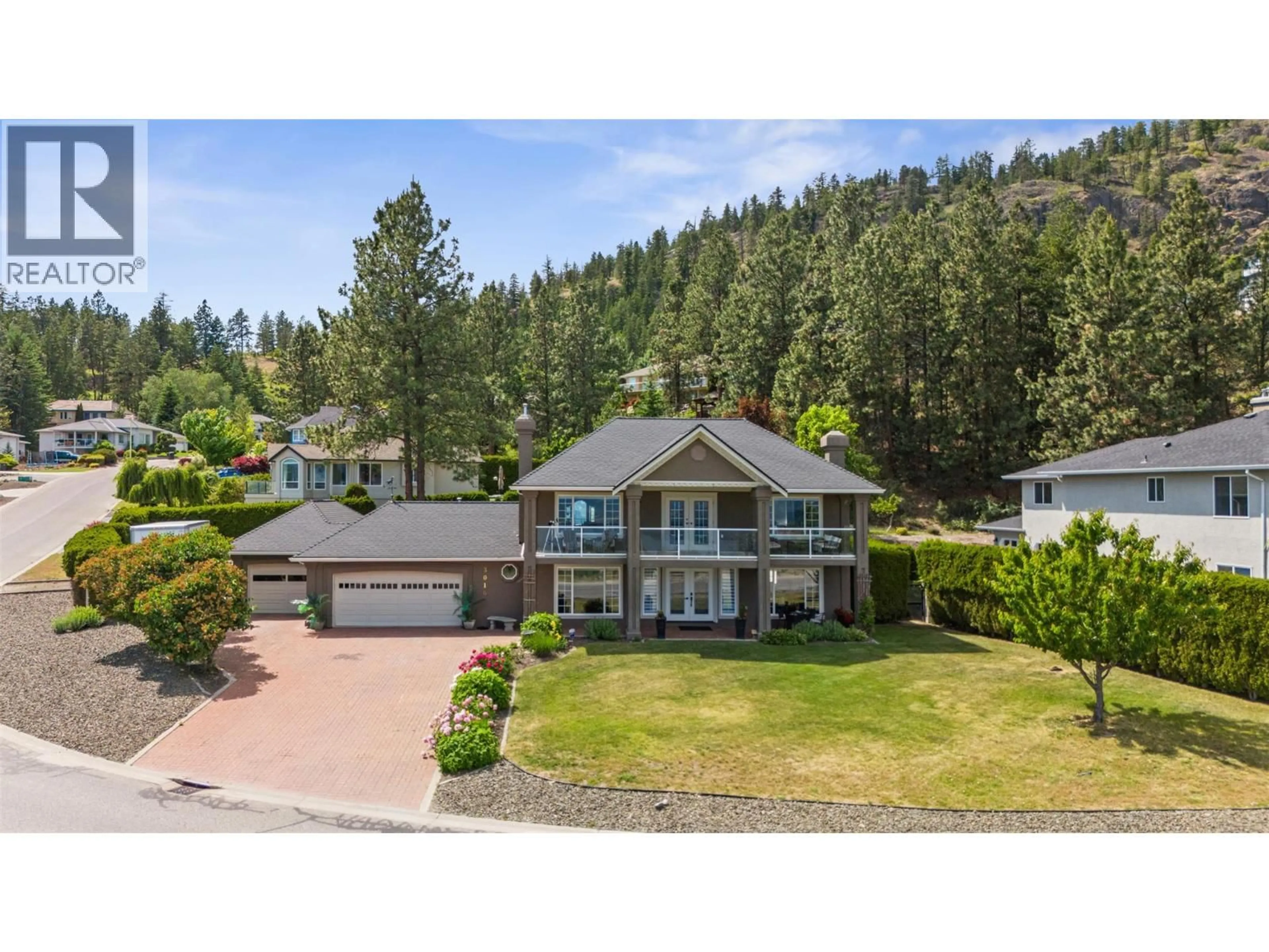 A pic from outside/outdoor area/front of a property/back of a property/a pic from drone, mountain view for 3016 LAKEVIEW COVE ROAD, West Kelowna British Columbia V1Z3P7