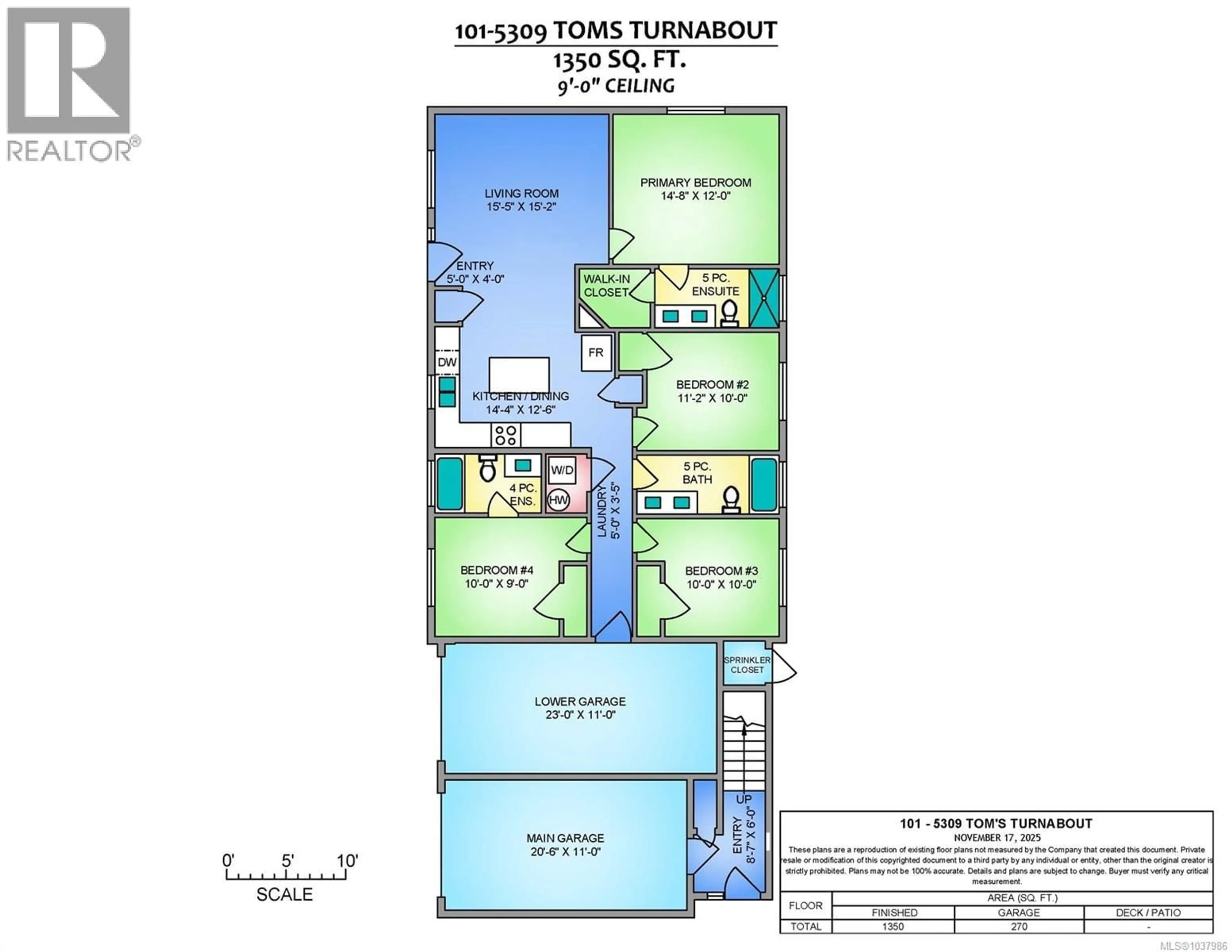 Floor plan for 101 - 5309 TOMS TURNABOUT, Nanaimo British Columbia V9T5M9
