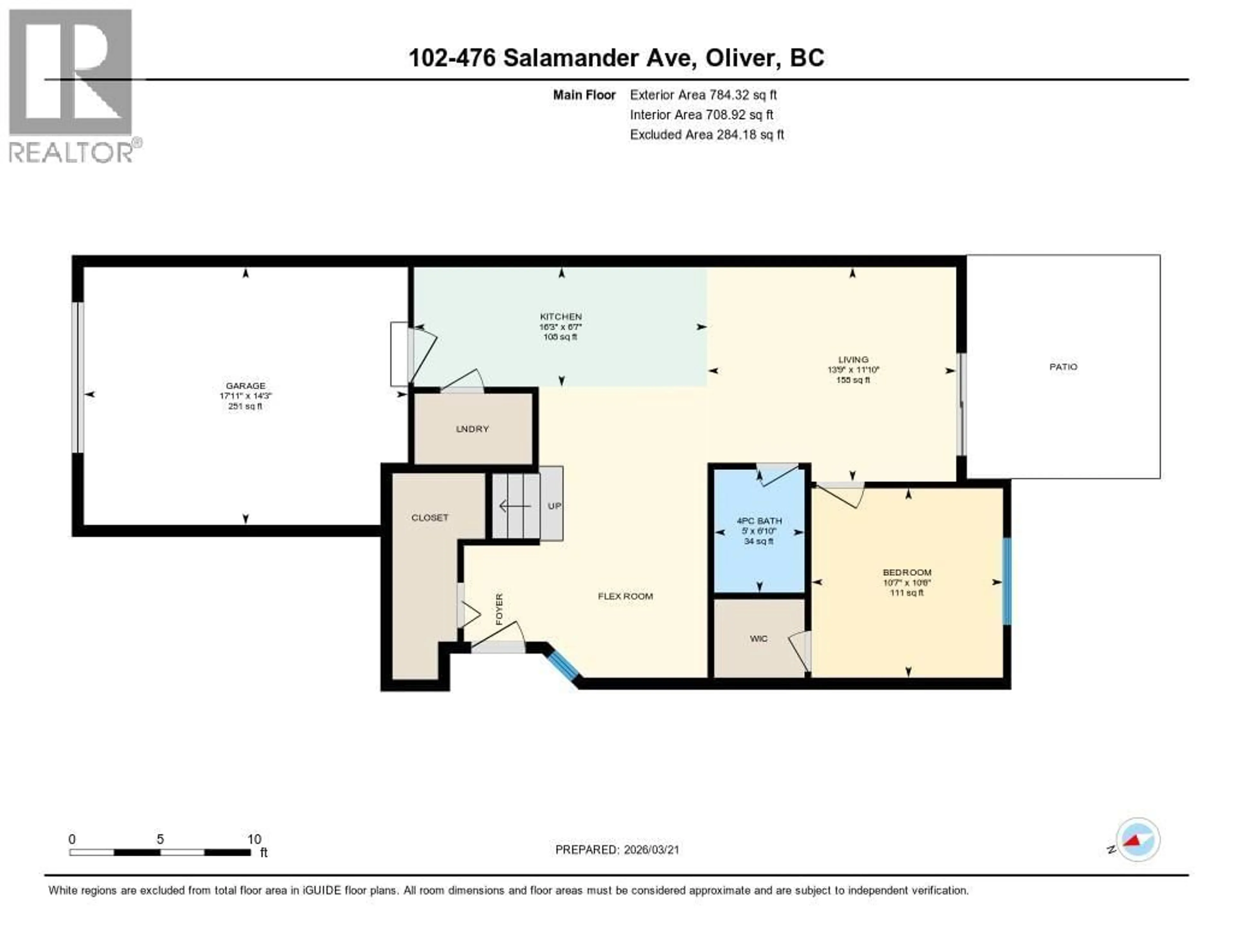Floor plan for 102 - 476 SALAMANDER AVENUE, Oliver British Columbia V0H1T3