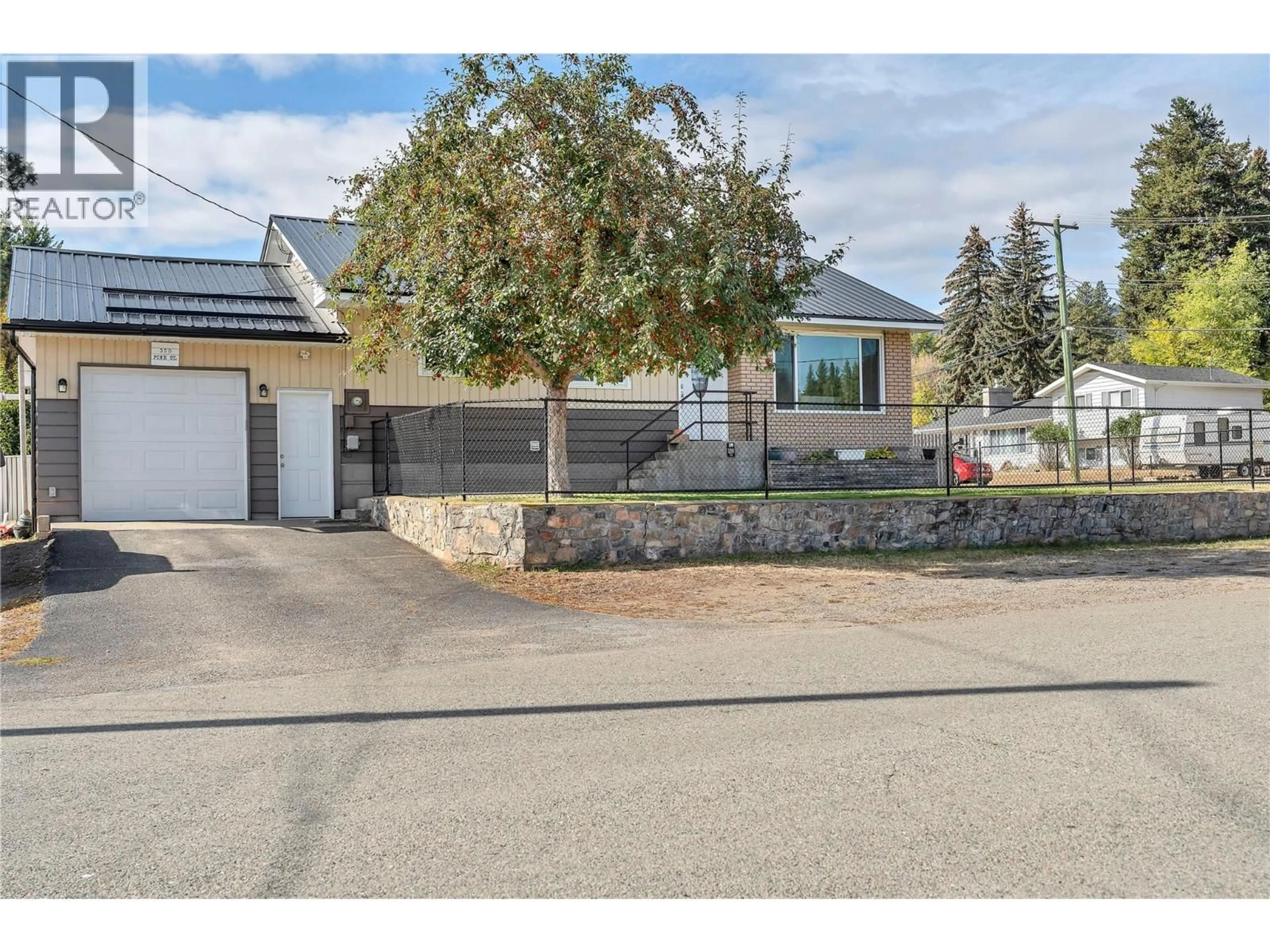 A pic from outside/outdoor area/front of a property/back of a property/a pic from drone, street for 350 PINE STREET, Princeton British Columbia V0X1W0