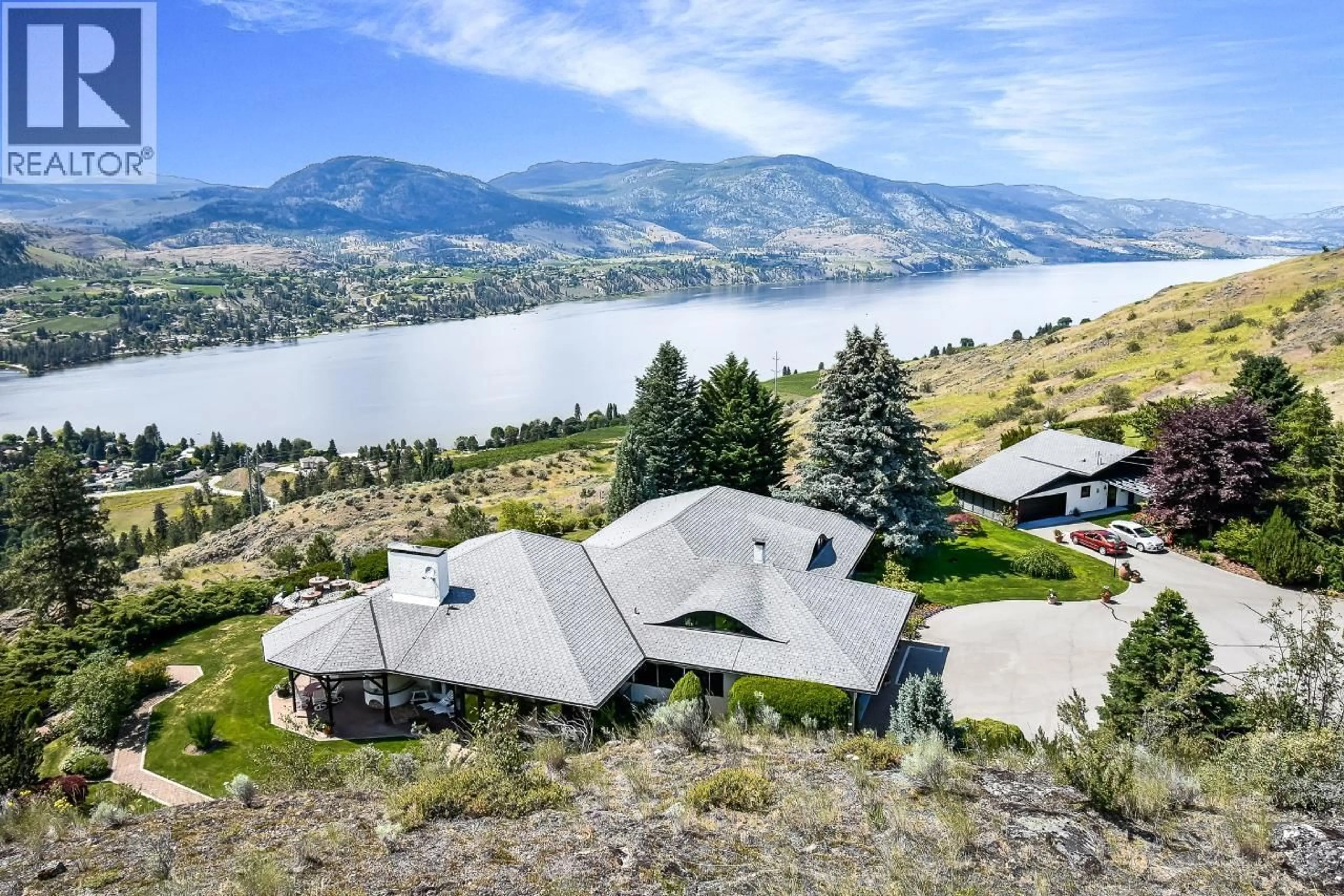 A pic from outside/outdoor area/front of a property/back of a property/a pic from drone, water/lake/river/ocean view for 450 MATHESON ROAD, Okanagan Falls British Columbia V0H1R5