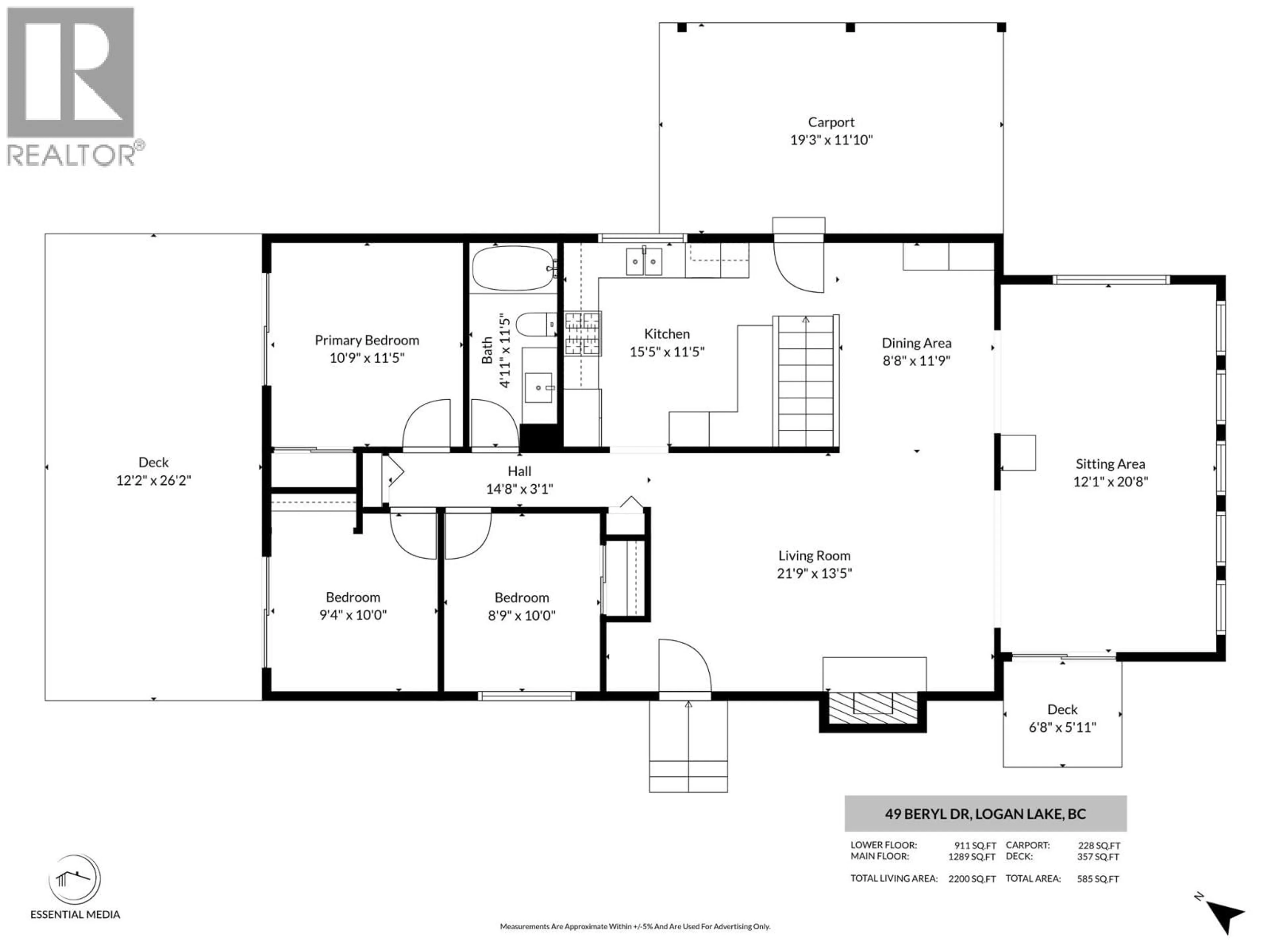 Floor plan for 49 BERYL DRIVE, Logan Lake British Columbia V0K1W0