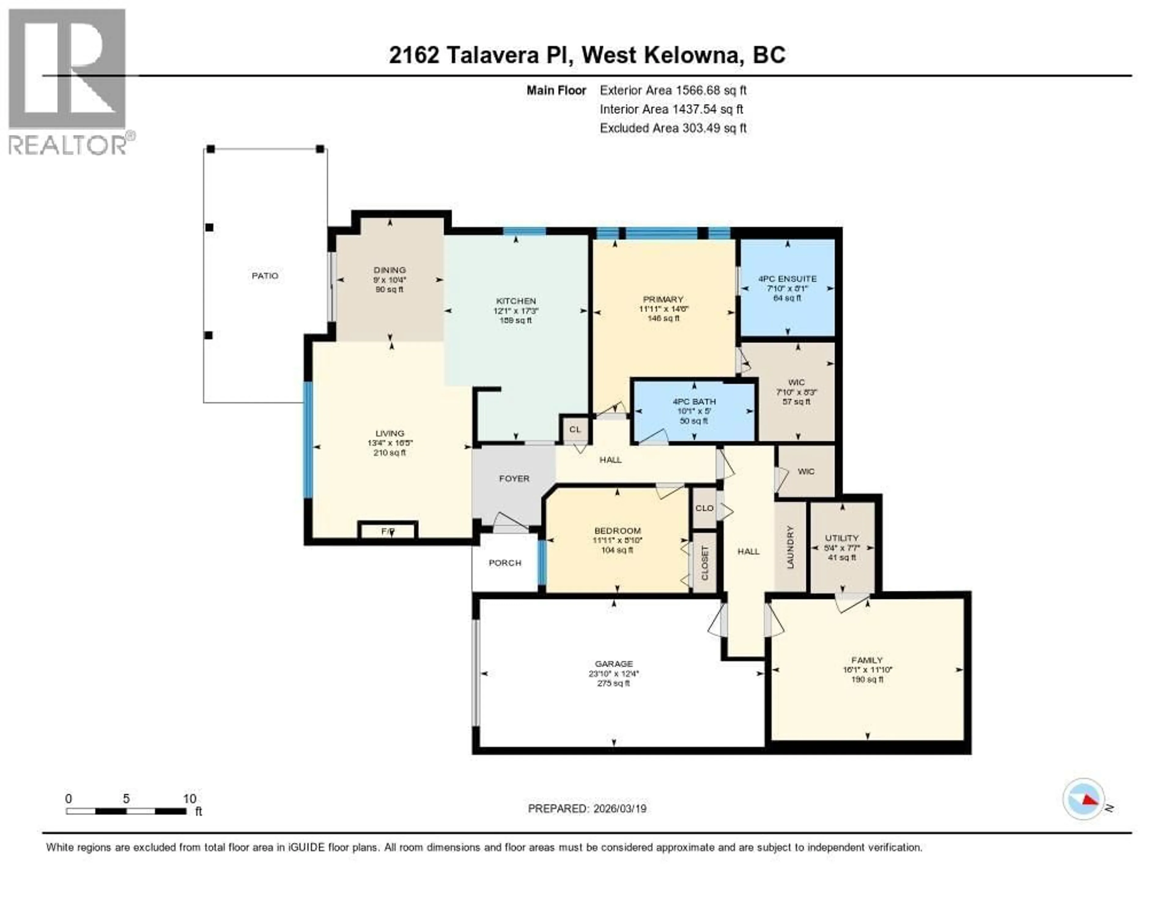 Floor plan for 2162 TALAVERA PLACE, Westbank British Columbia V4T3L4