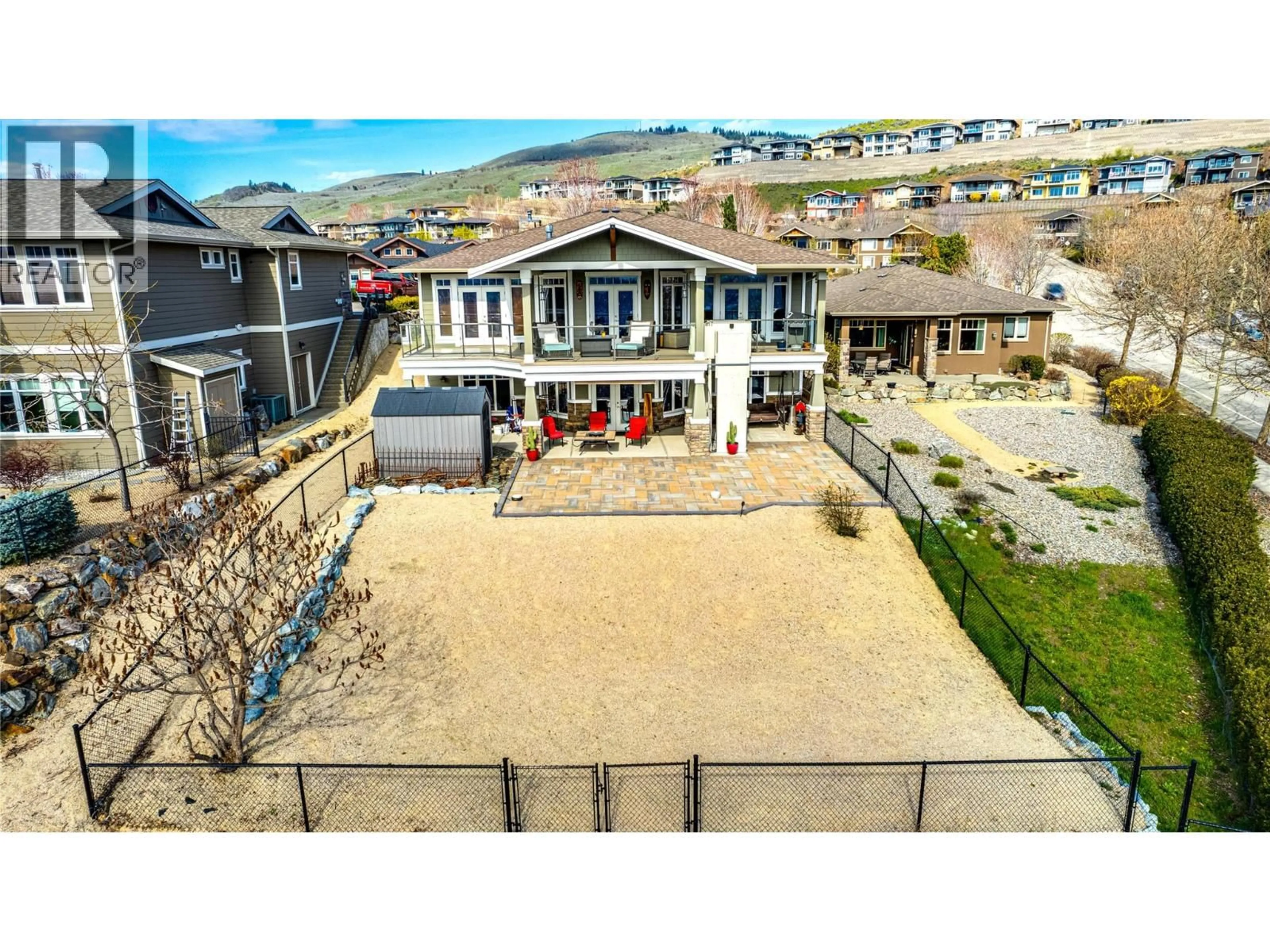 A pic from outside/outdoor area/front of a property/back of a property/a pic from drone, mountain view for 3721 RAZORBACK COURT, Vernon British Columbia V1T9W4