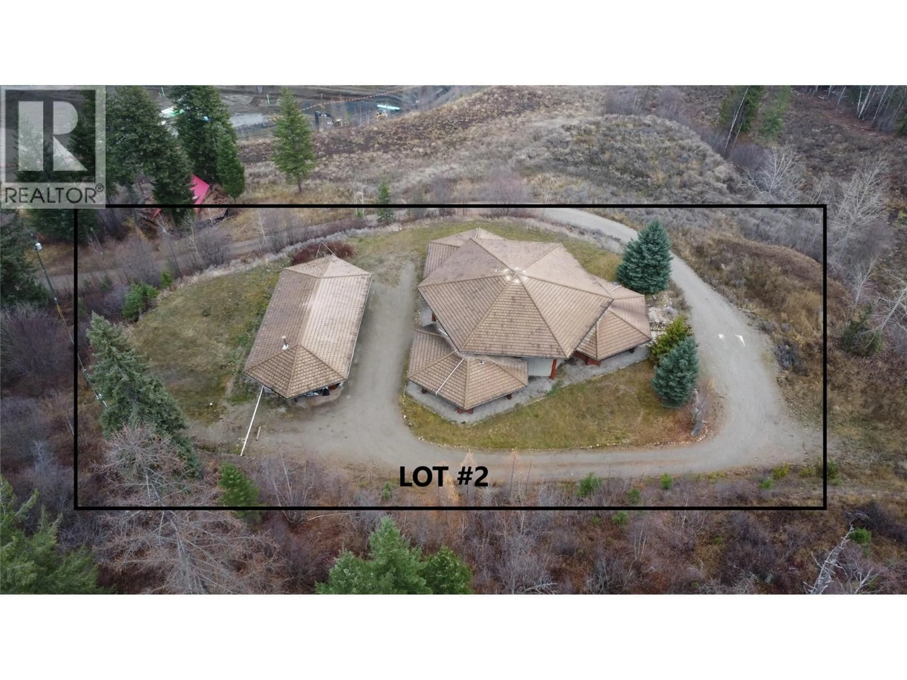 A pic from outside/outdoor area/front of a property/back of a property/a pic from drone, unknown for 2680 CEDAR RIDGE STREET, Lumby British Columbia V0E2G5