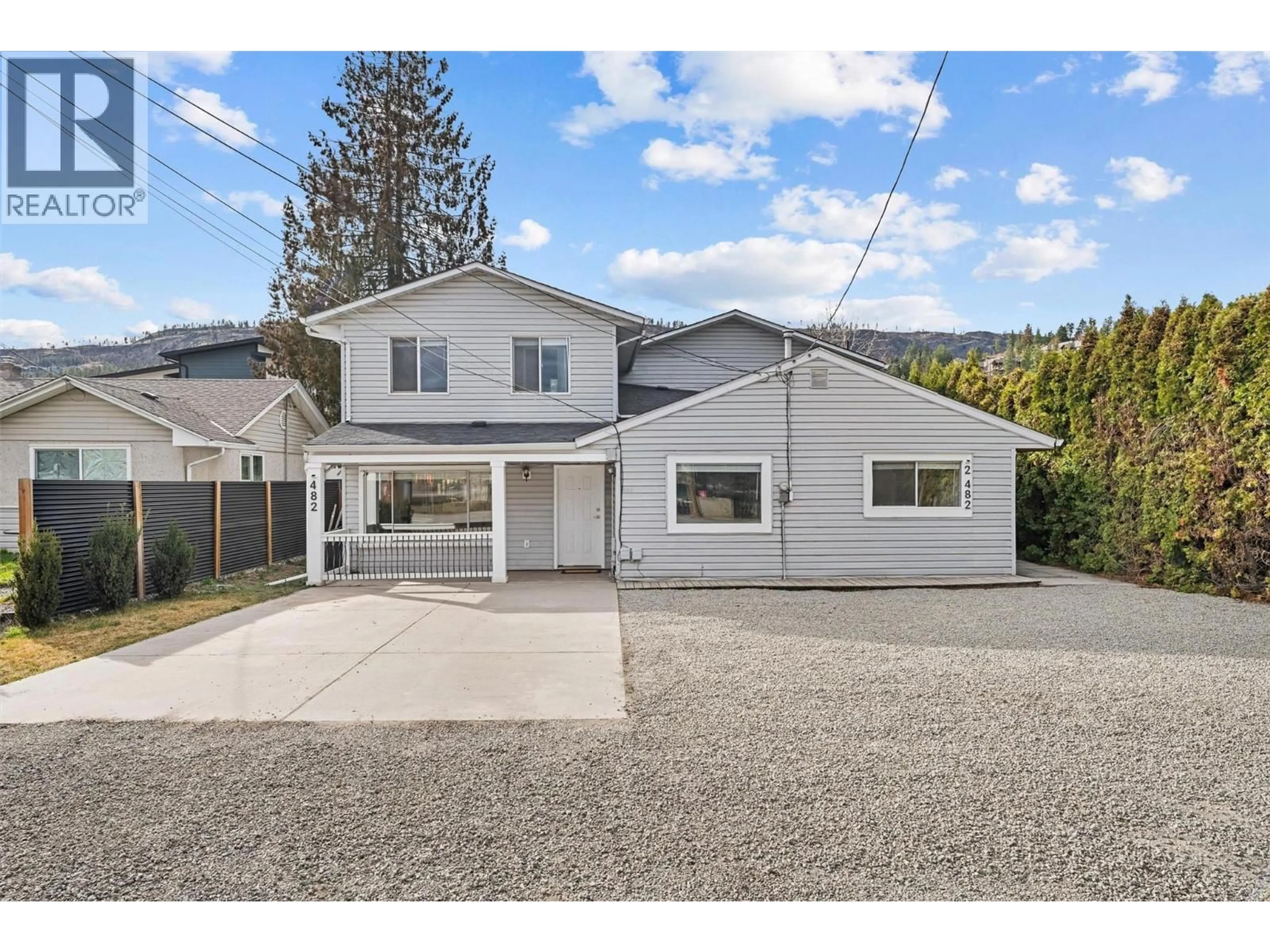 A pic from outside/outdoor area/front of a property/back of a property/a pic from drone, street for 482 SNOWSELL STREET NORTH, Kelowna British Columbia V1V2C7