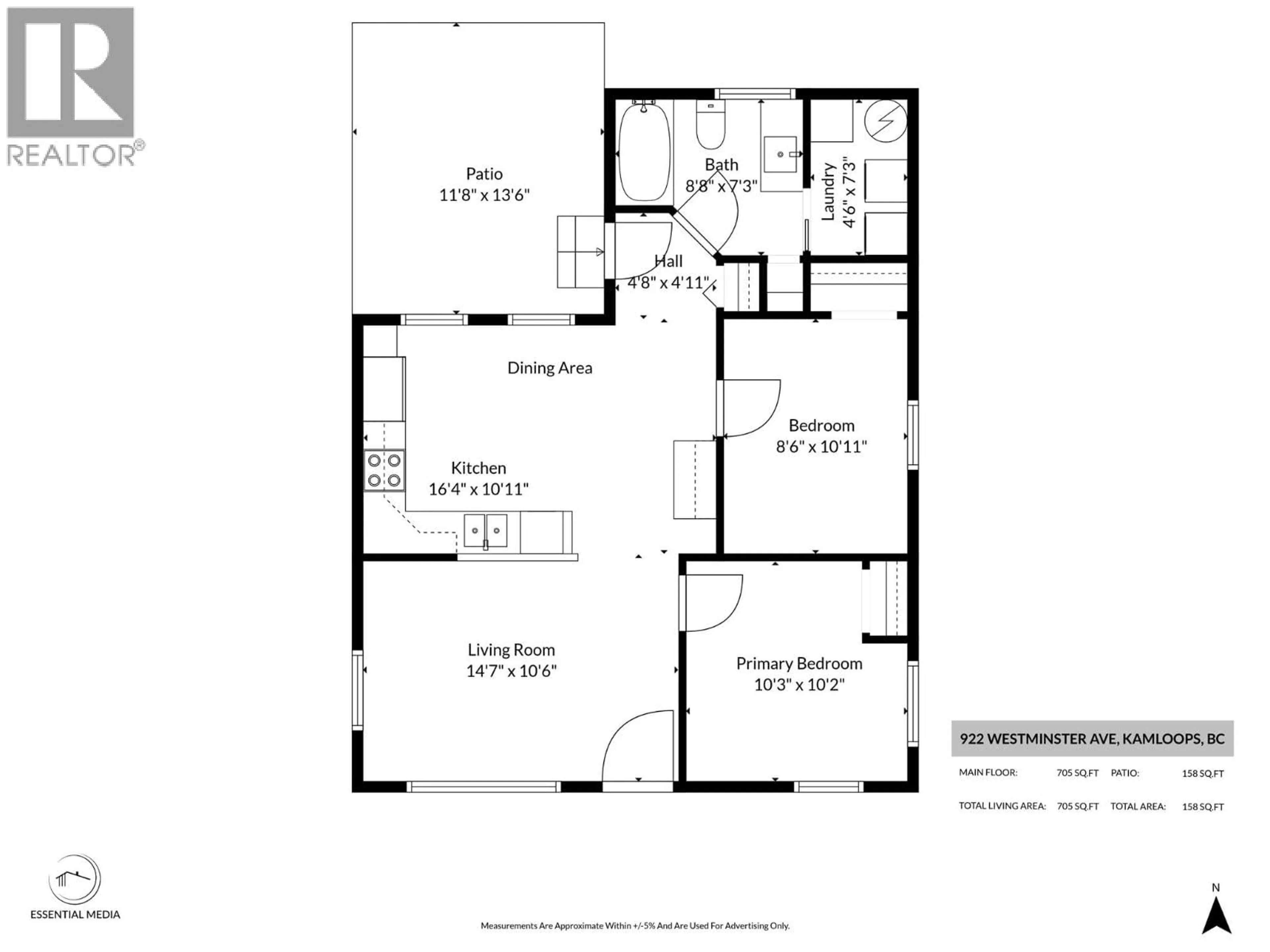 Floor plan for 922 WESTMINSTER AVENUE, Kamloops British Columbia V2B1P1