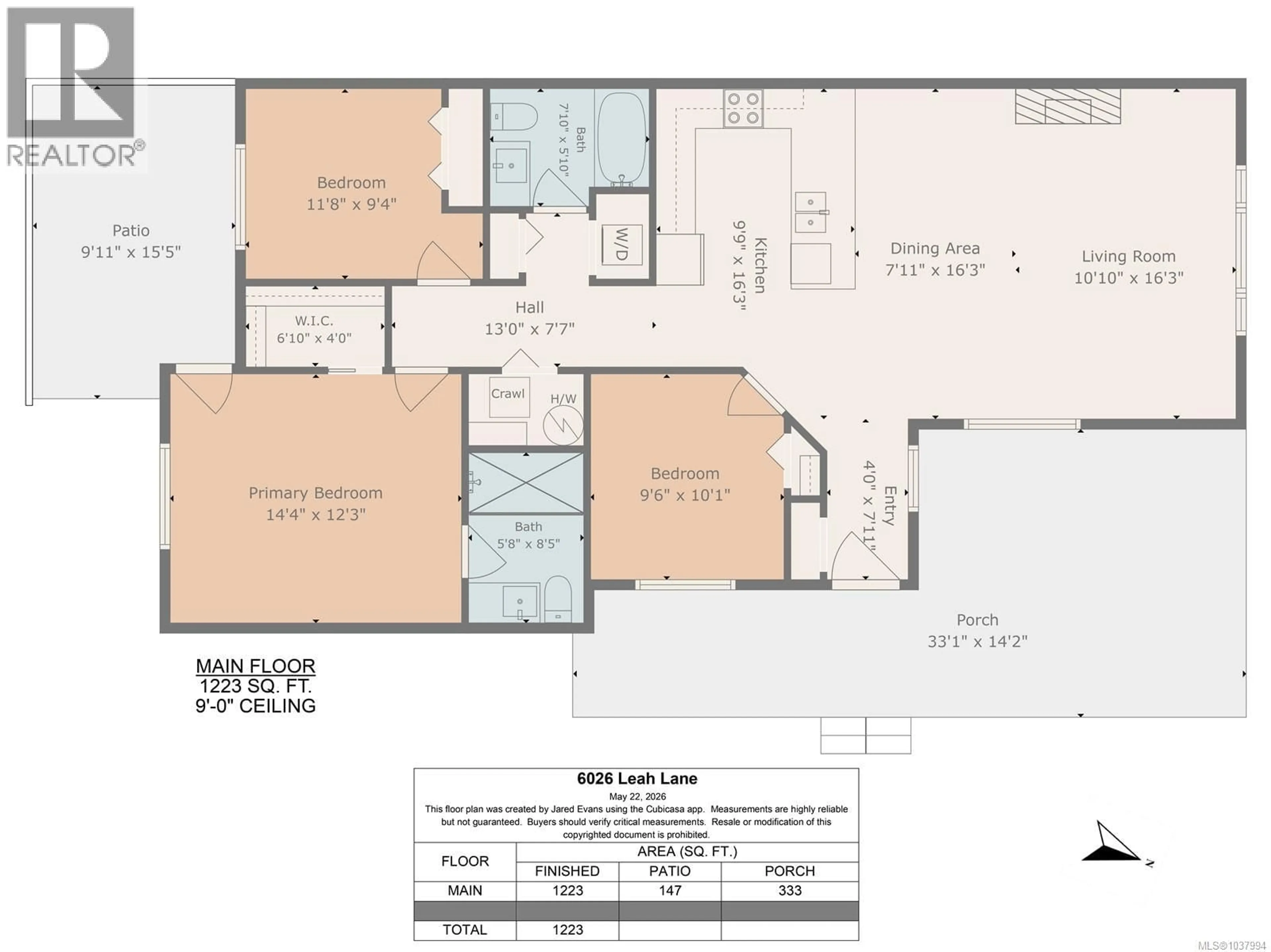 Floor plan for 6026 LEAH LANE, Nanaimo British Columbia V9V1W7