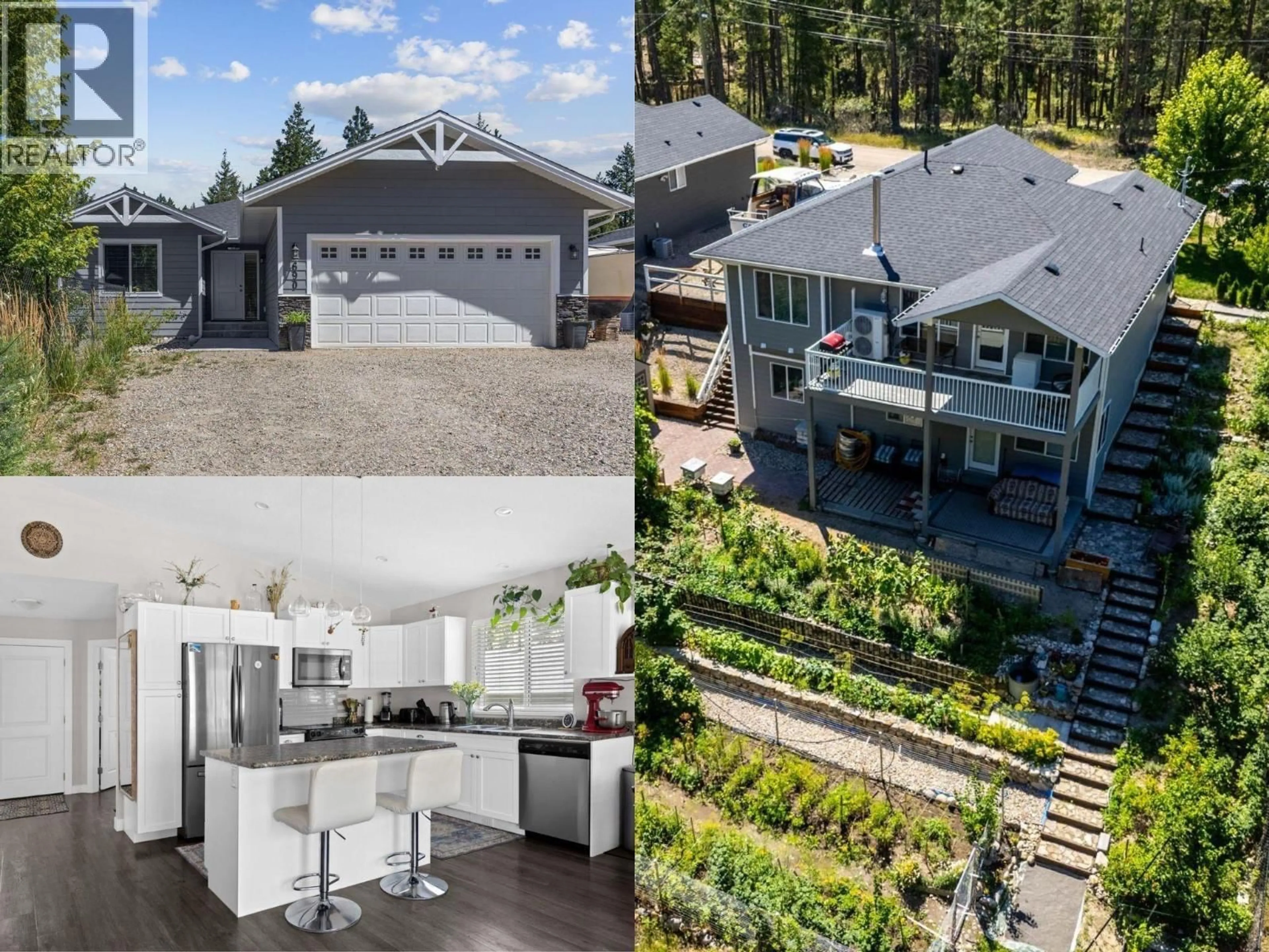 A pic from outside/outdoor area/front of a property/back of a property/a pic from drone, mountain view for 690 MUIR ROAD, Kelowna British Columbia V1Z3W2