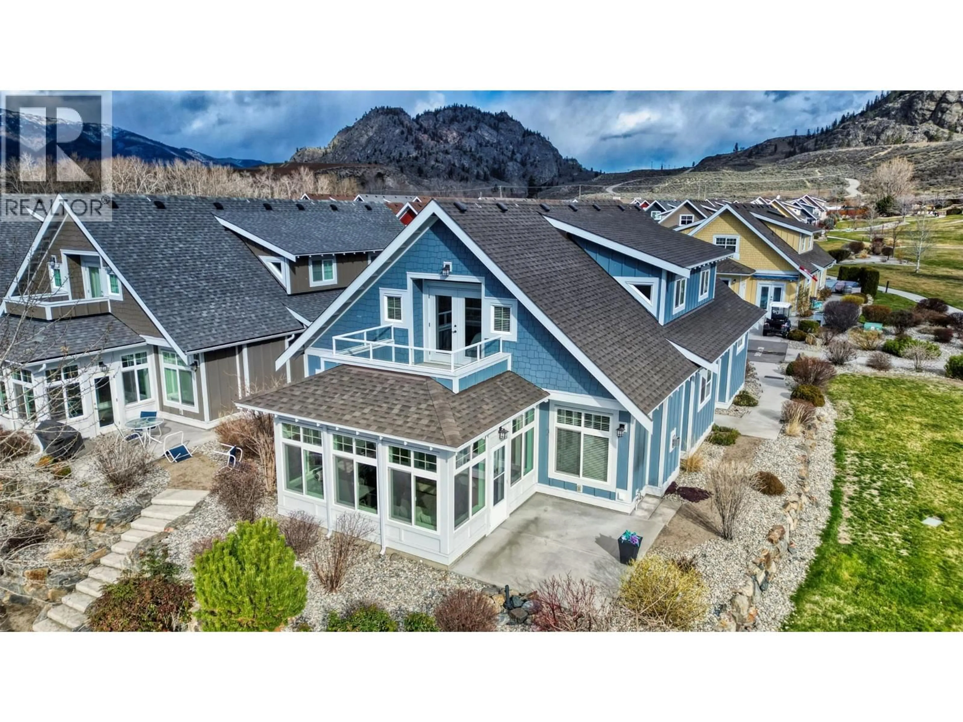 A pic from outside/outdoor area/front of a property/back of a property/a pic from drone, mountain view for 42 - 2450 RADIO TOWER ROAD, Oliver British Columbia V0H1T1