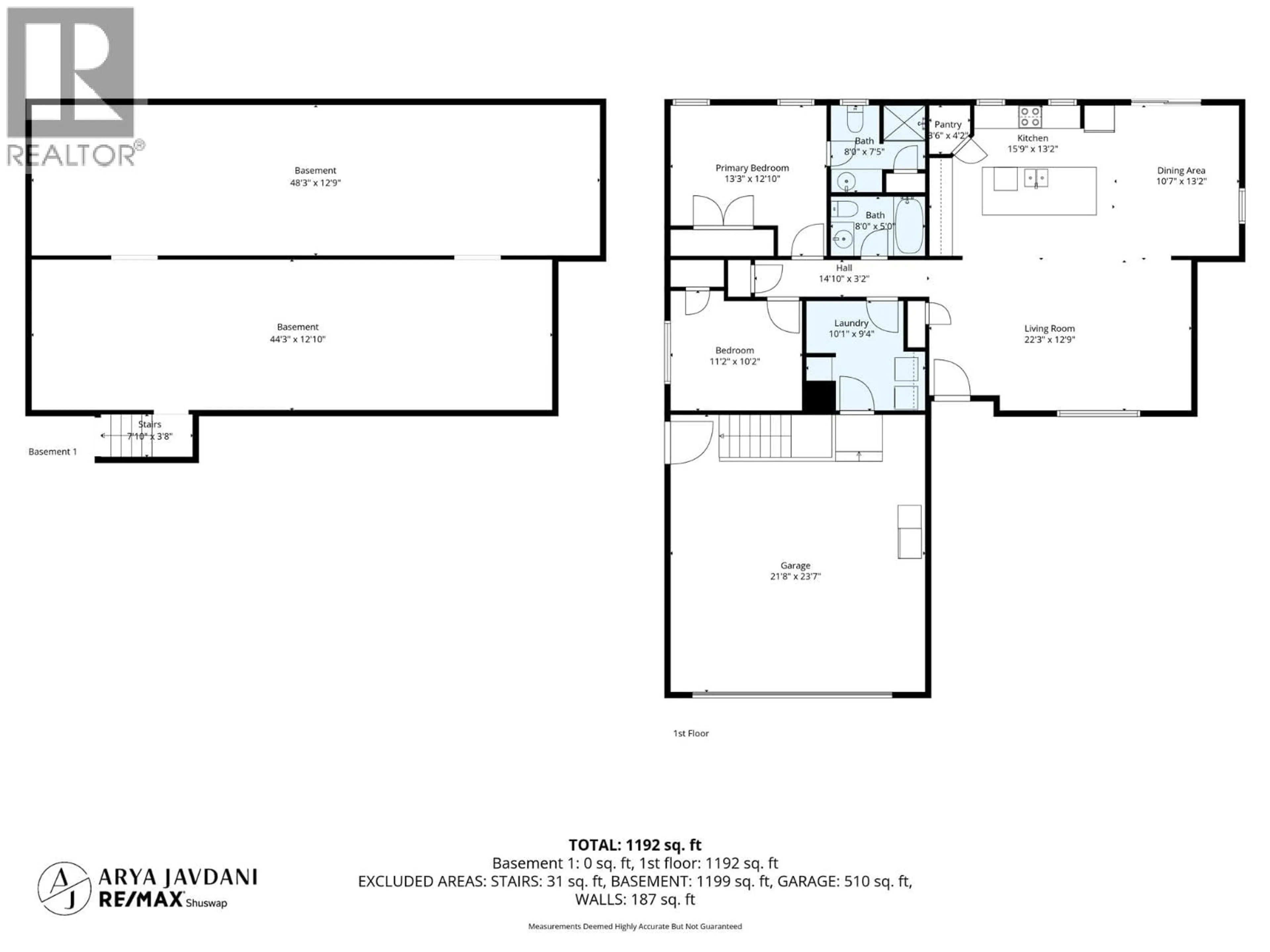 Floor plan for 22 - 481 97B HIGHWAY NORTHEAST, Salmon Arm British Columbia V1E1X5