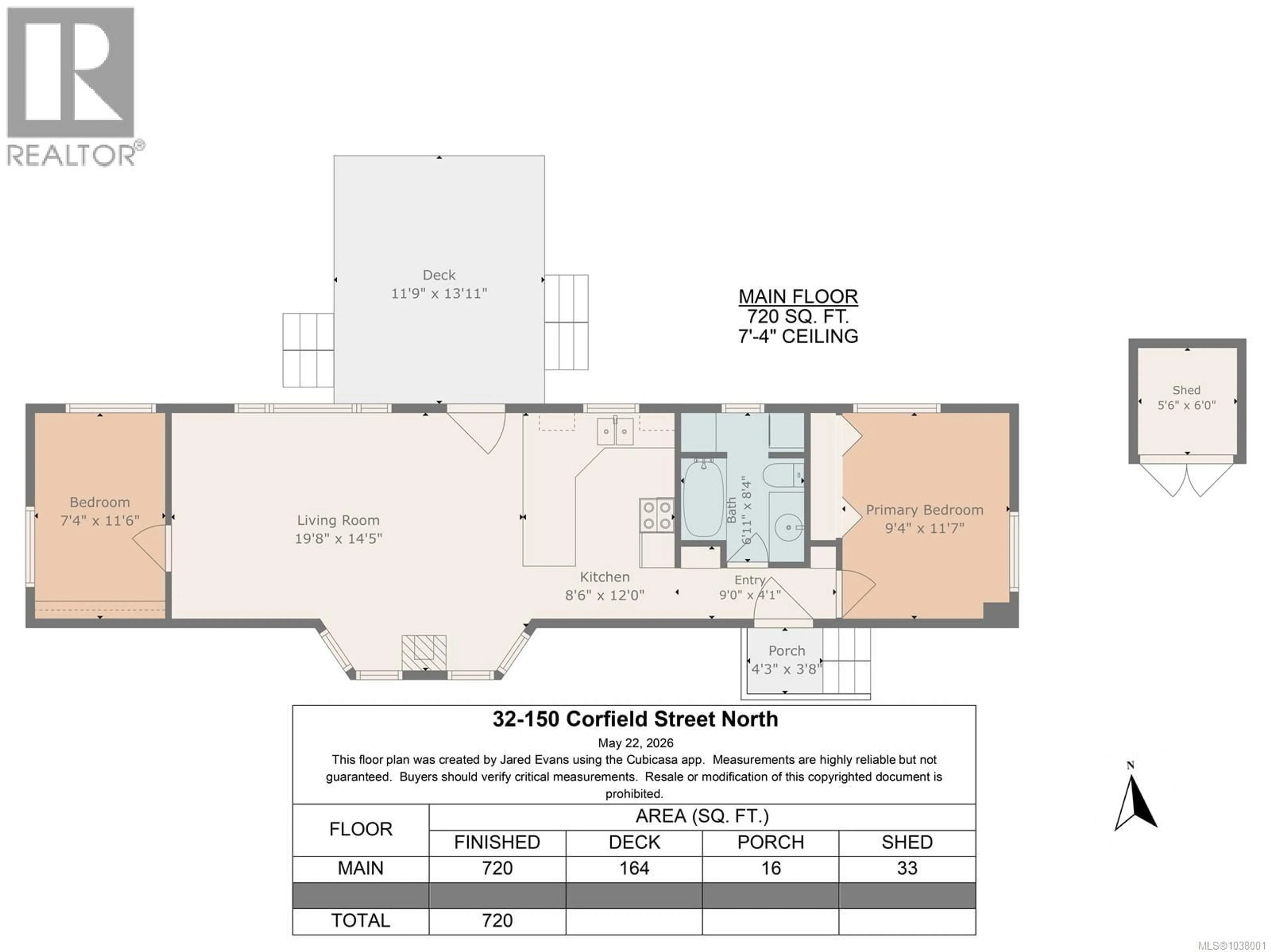Floor plan for 32 - 150 CORFIELD STREET NORTH, Parksville British Columbia V9P1N9