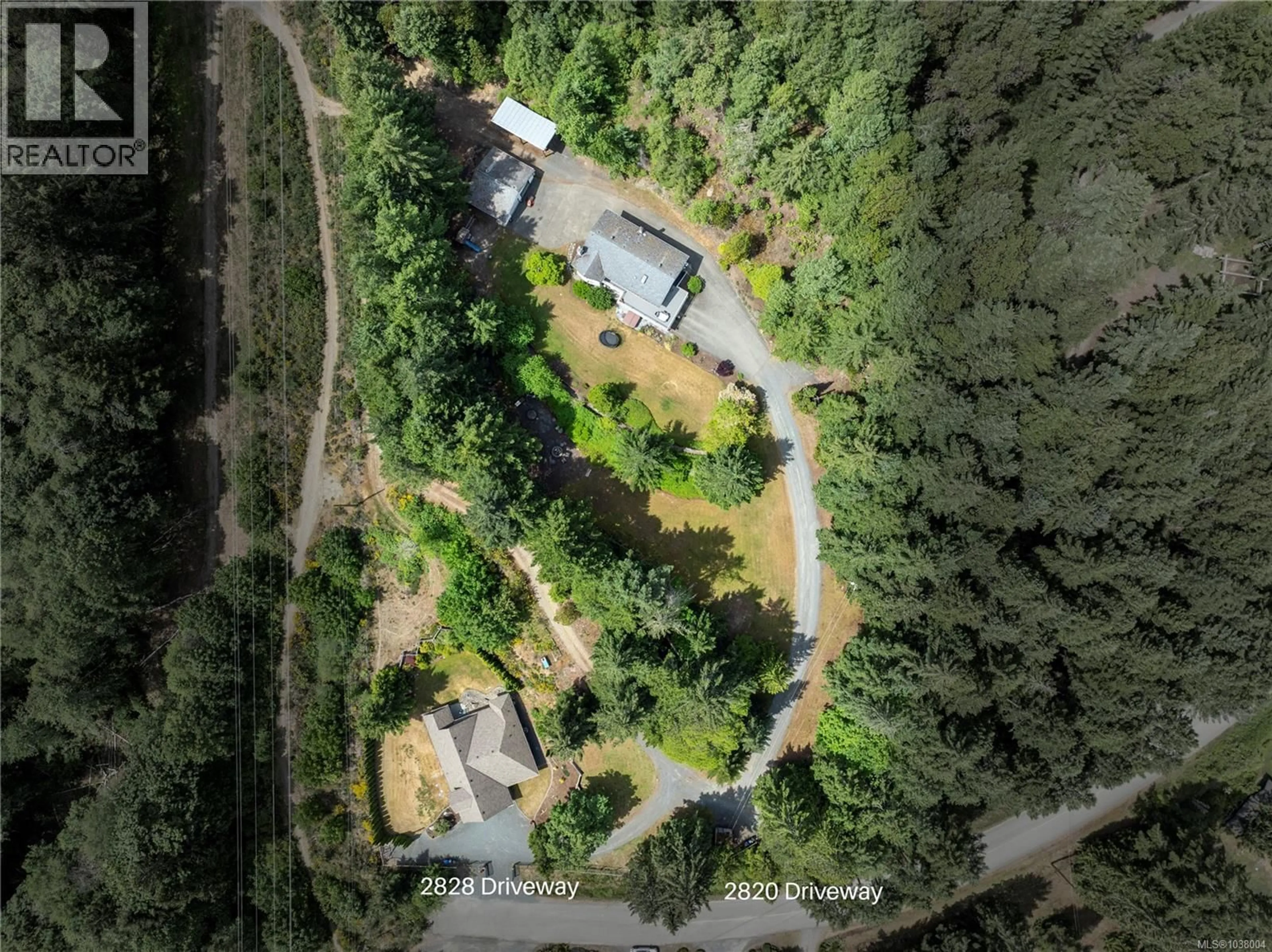 A pic from outside/outdoor area/front of a property/back of a property/a pic from drone, forest/trees view for 2828 SEA BLUSH DRIVE, Nanoose Bay British Columbia V9V9E4