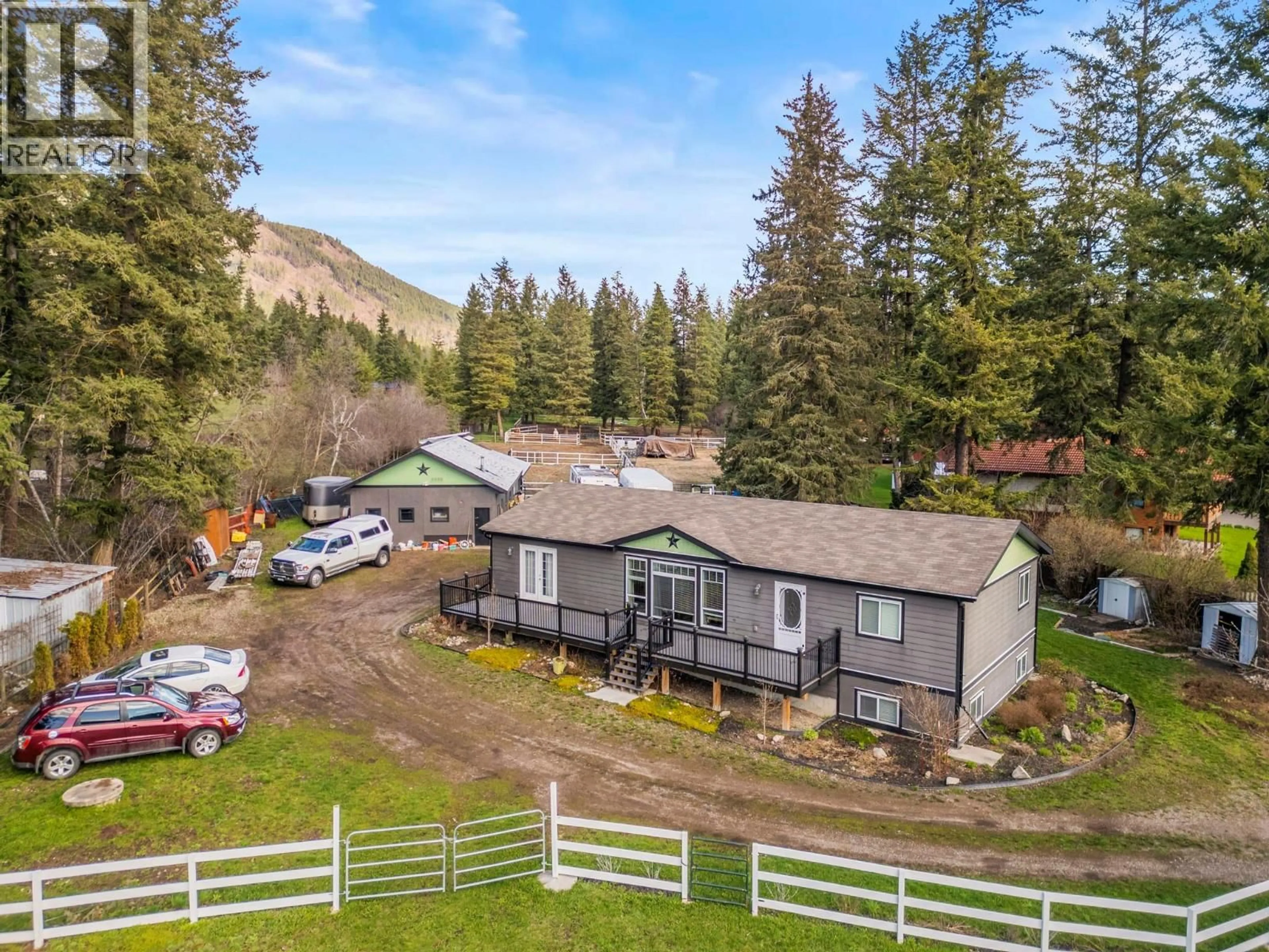 A pic from outside/outdoor area/front of a property/back of a property/a pic from drone, mountain view for 272 LUMBY-MABEL LAKE ROAD, Lumby British Columbia V0E2G5