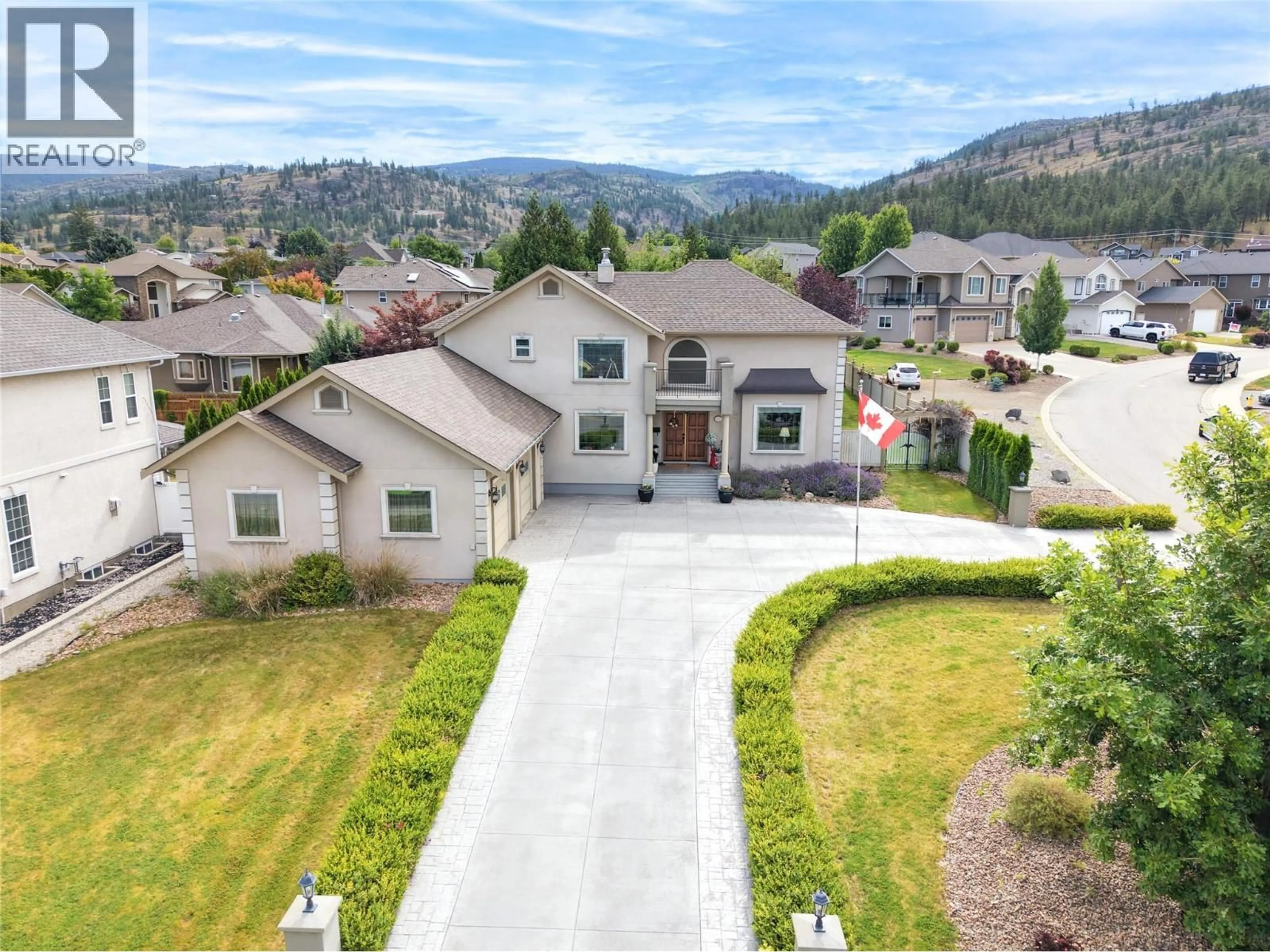 A pic from outside/outdoor area/front of a property/back of a property/a pic from drone, mountain view for 102 WESTVIEW DRIVE, Penticton British Columbia V2A7R2
