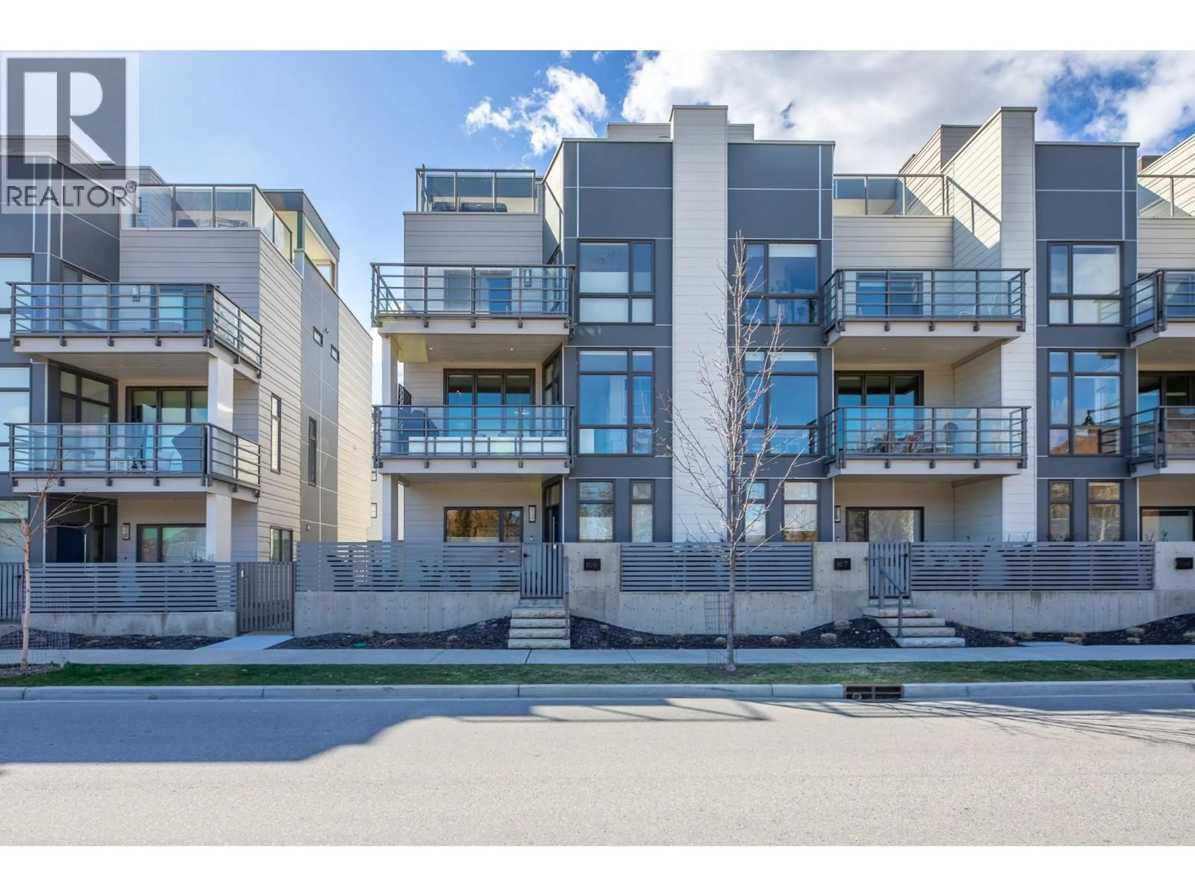 A pic from outside/outdoor area/front of a property/back of a property/a pic from drone, street for 106 - 201 WYLIE STREET, Penticton British Columbia V2A0H3