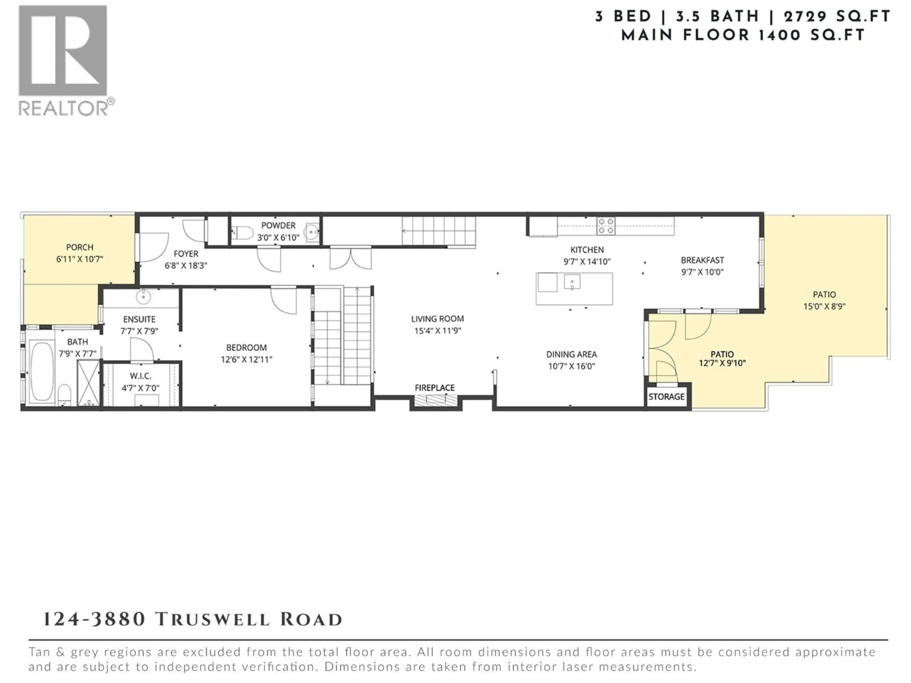 Floor plan for 124 - 3880 TRUSWELL ROAD, Kelowna British Columbia V1W5A2