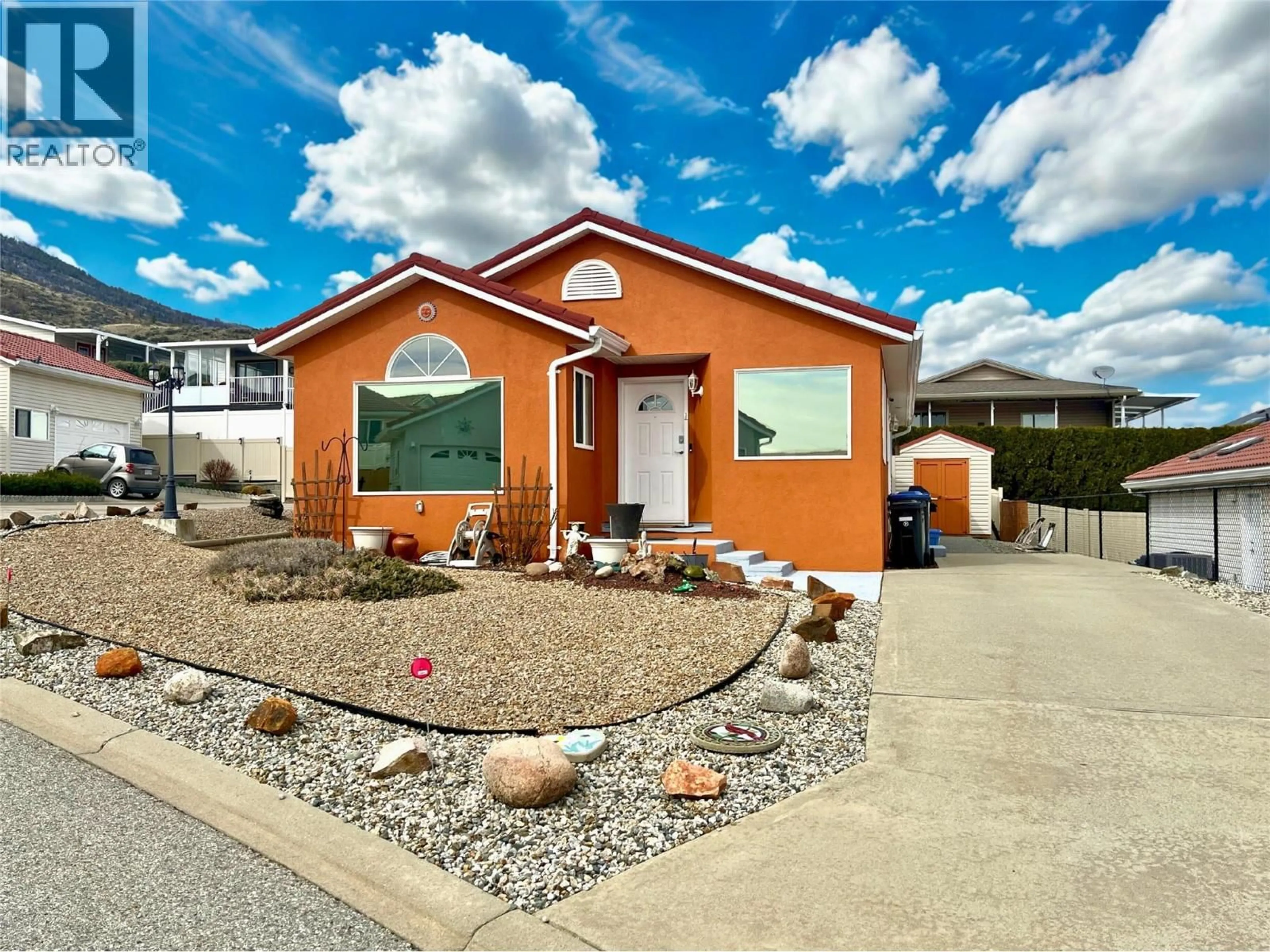 Home with vinyl exterior material, street for 1 - 9400 115TH STREET, Osoyoos British Columbia V0H1V5