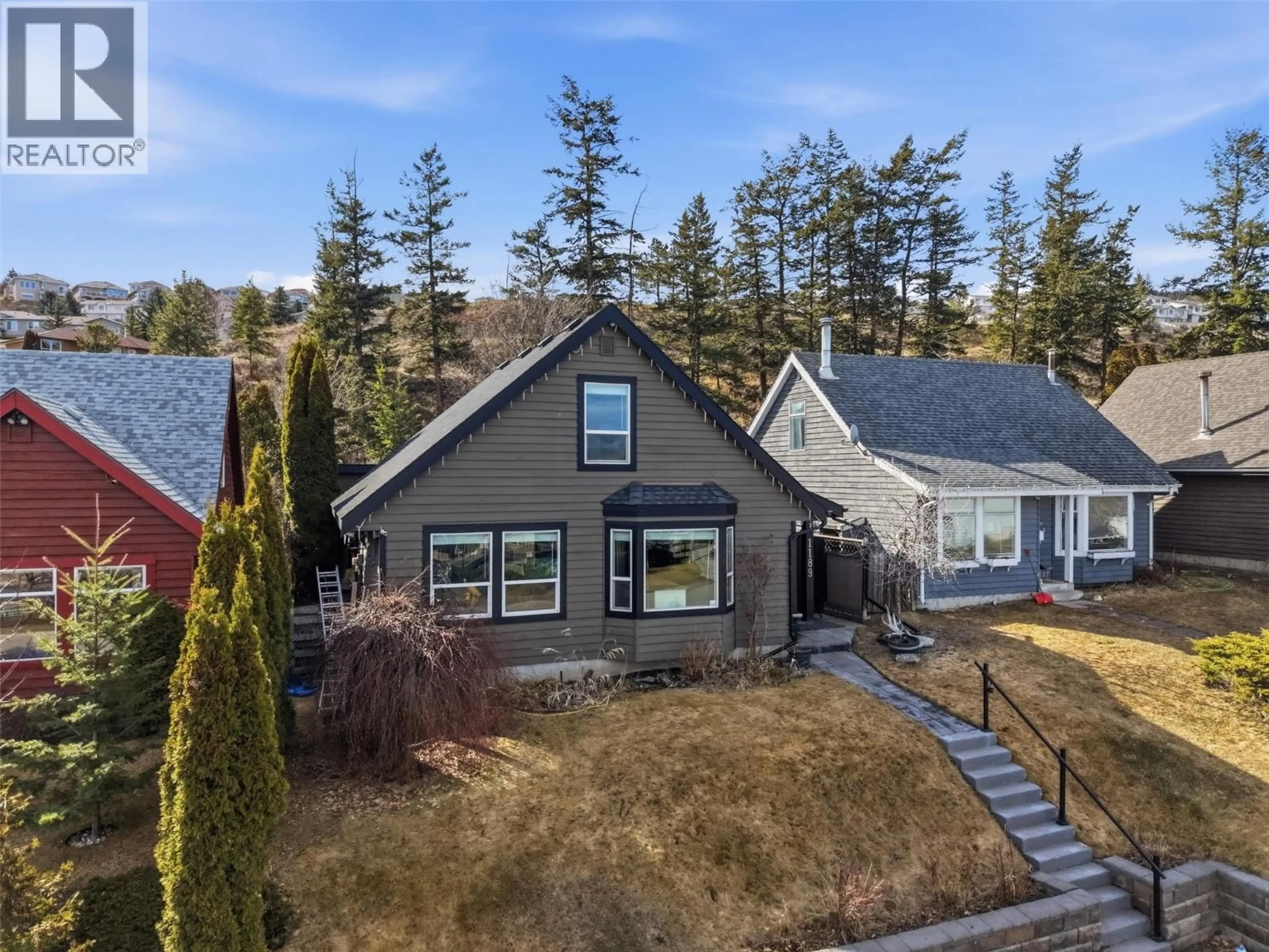 A pic from outside/outdoor area/front of a property/back of a property/a pic from drone, water/lake/river/ocean view for 1189 HOWE ROAD, Kamloops British Columbia V1S1M4