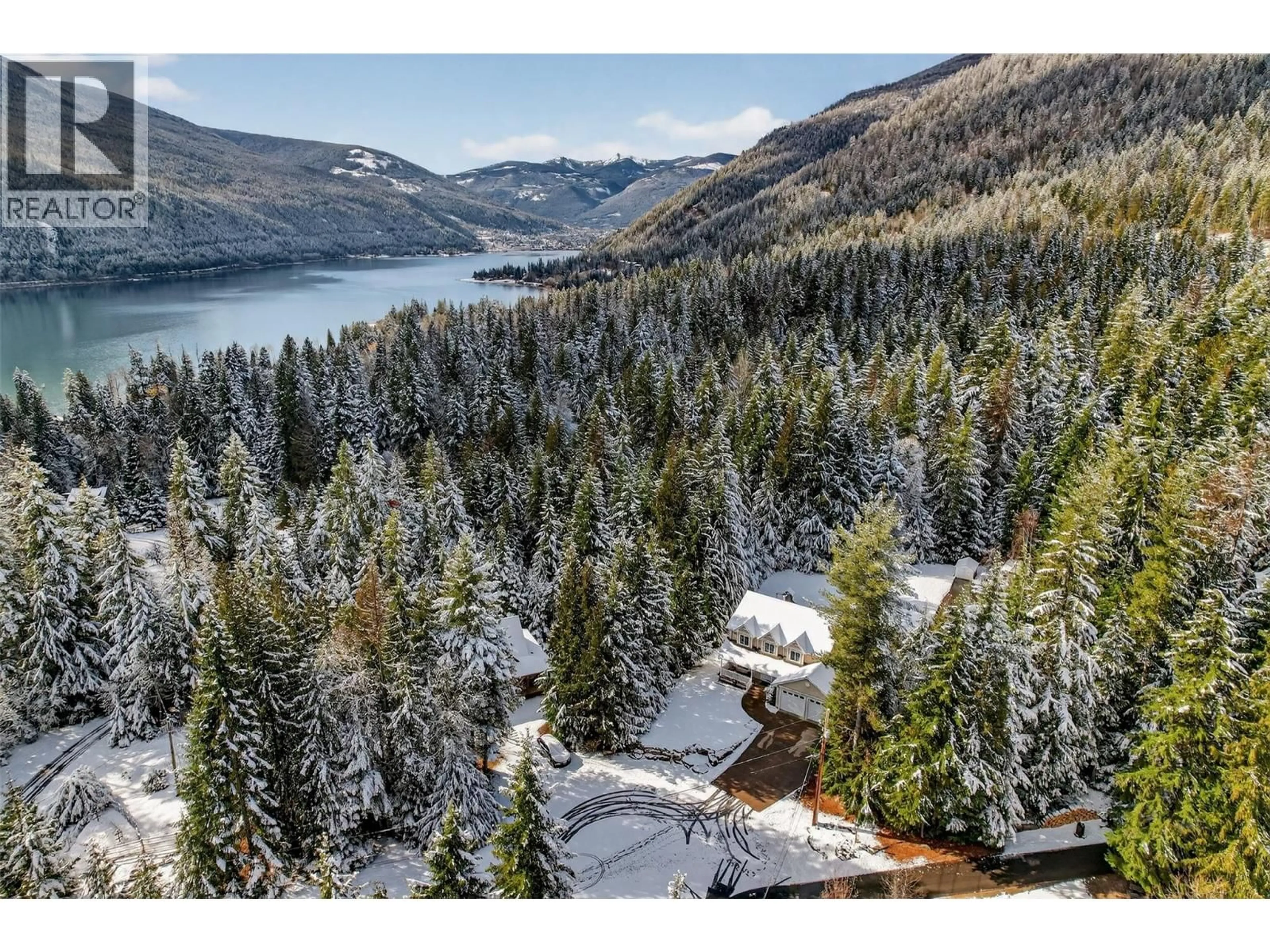 A pic from outside/outdoor area/front of a property/back of a property/a pic from drone, water/lake/river/ocean view for 2277 PEZ ROAD, Nelson British Columbia V1L6K4