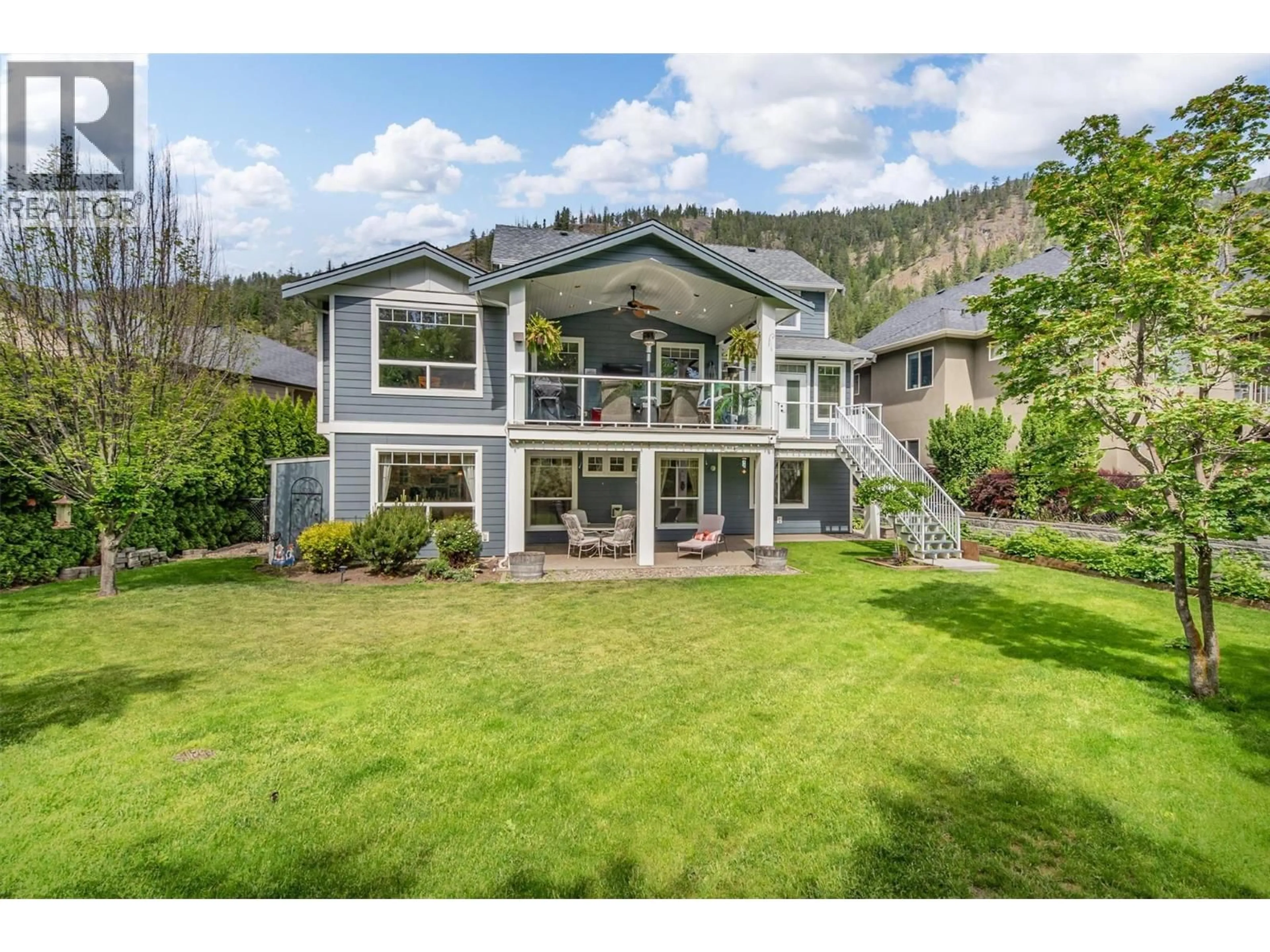 A pic from outside/outdoor area/front of a property/back of a property/a pic from drone, mountain view for 2423 PARAMOUNT DRIVE, West Kelowna British Columbia V4T3K4