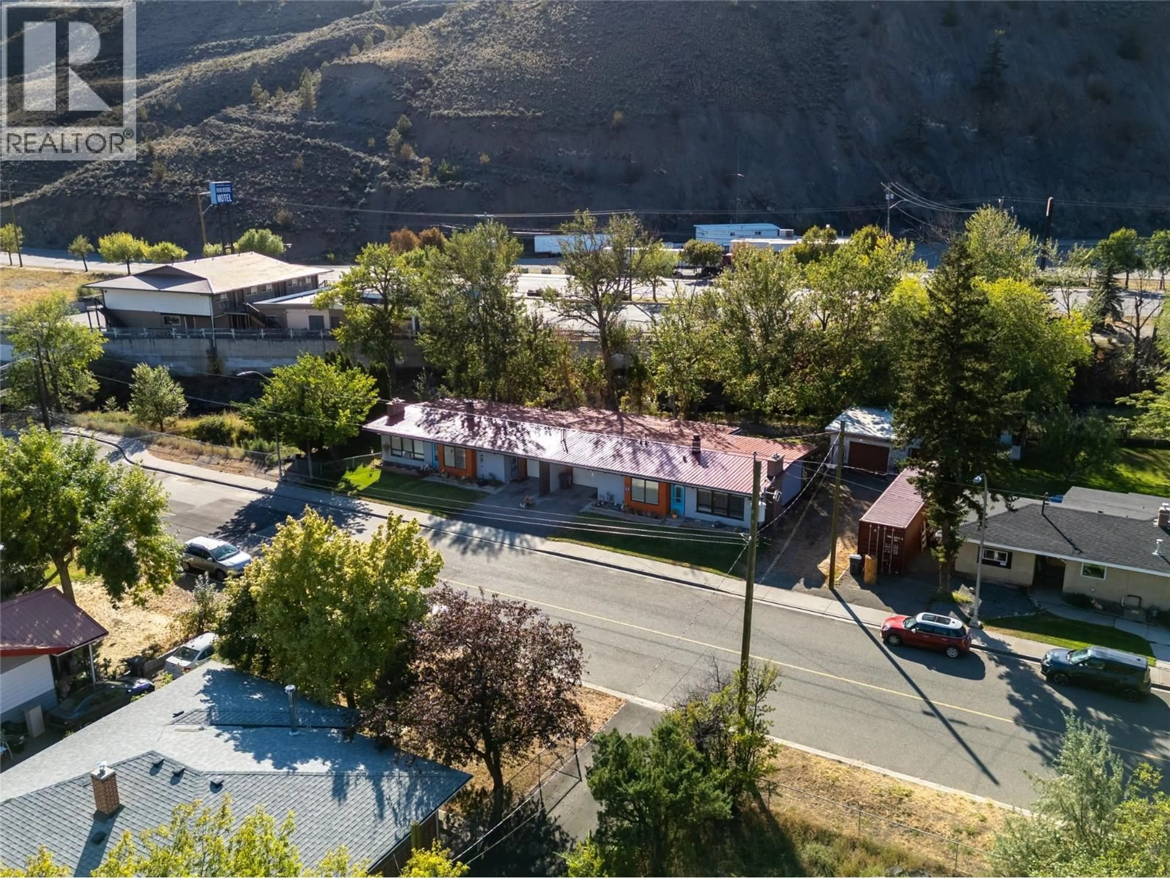 A pic from outside/outdoor area/front of a property/back of a property/a pic from drone, mountain view for 840/842 COLLINS ROAD, Cache Creek British Columbia V0K1H0