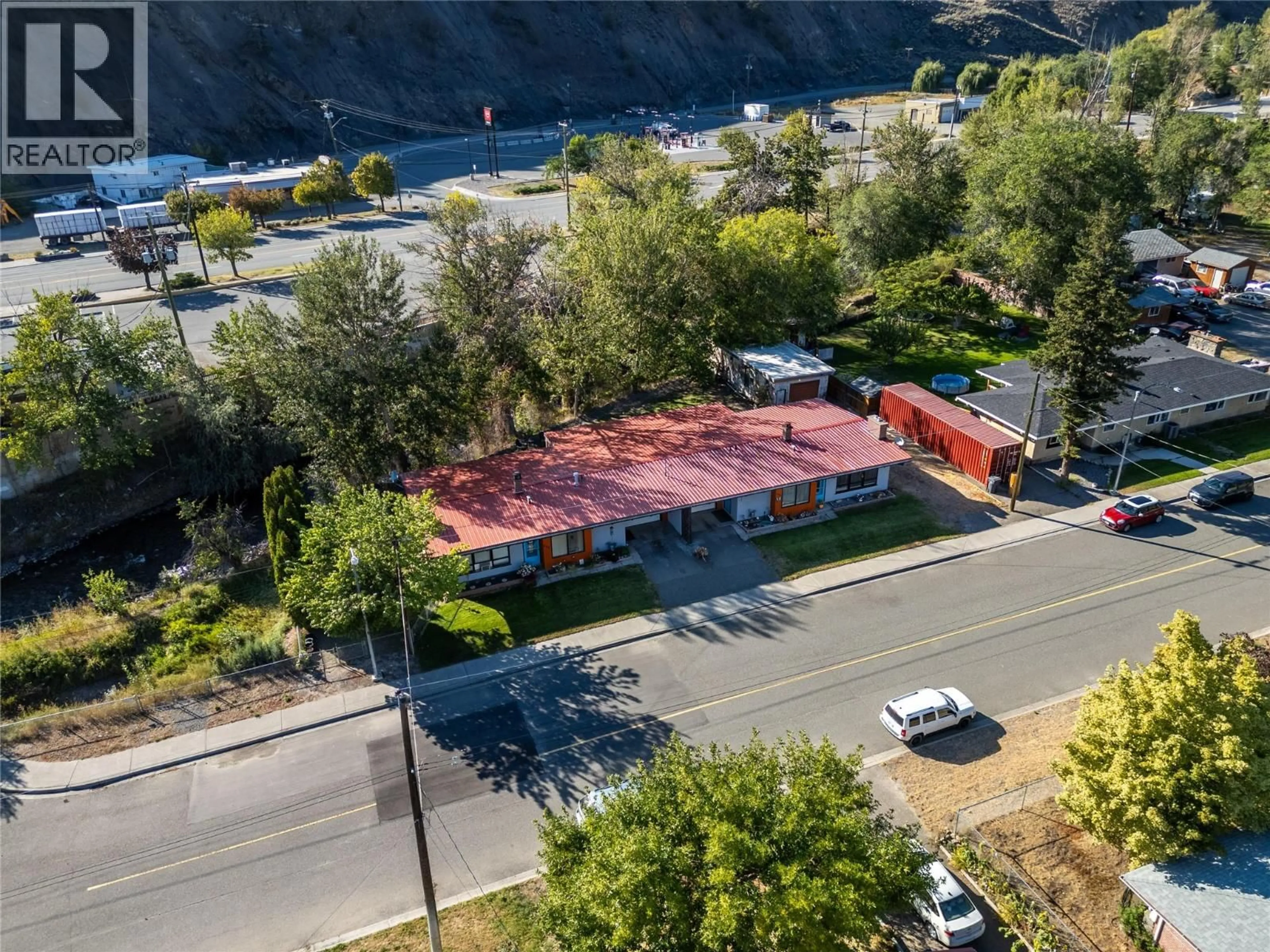 A pic from outside/outdoor area/front of a property/back of a property/a pic from drone, mountain view for 840/842 COLLINS ROAD, Cache Creek British Columbia V0K1H0
