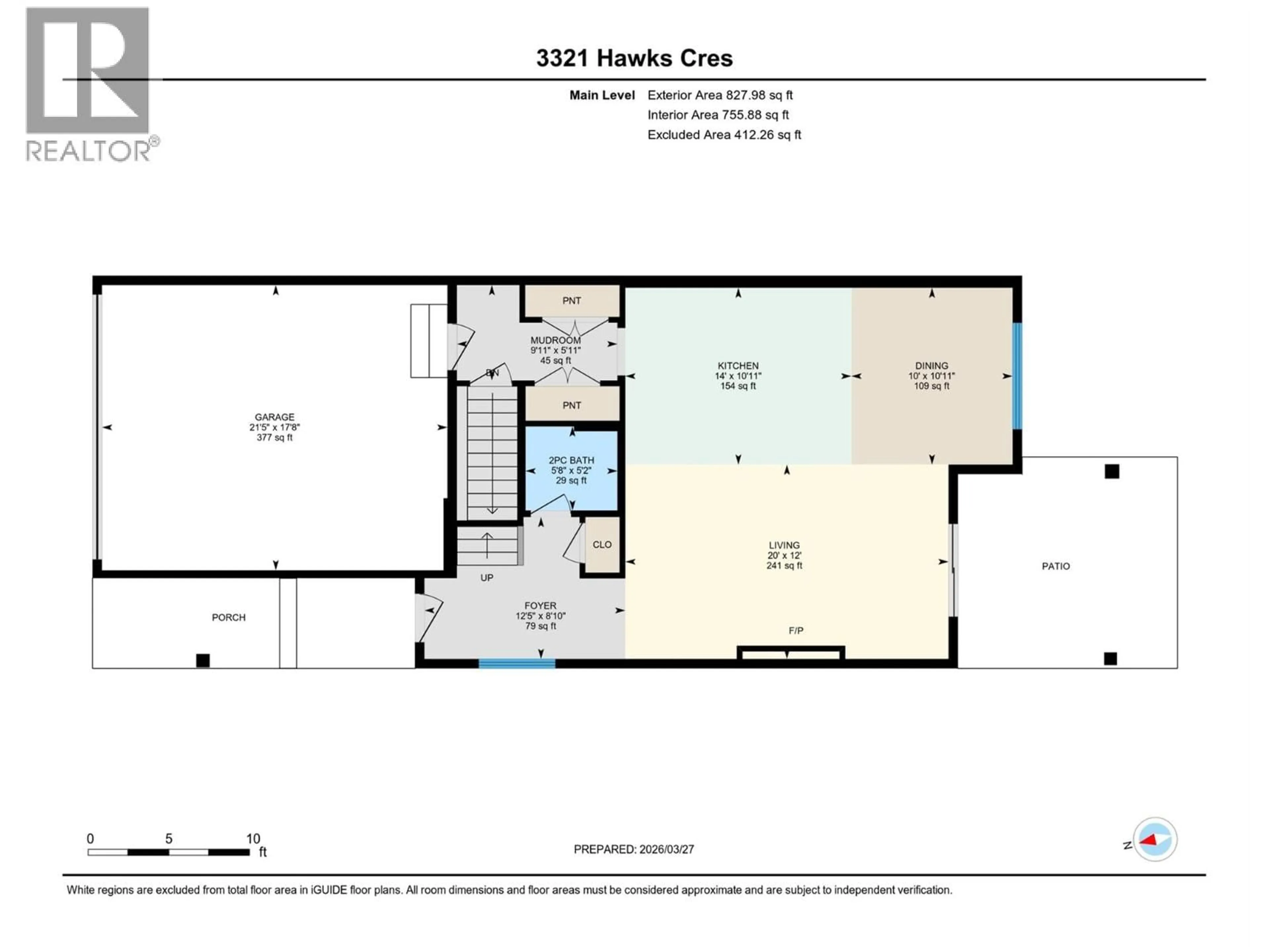 Floor plan for 3321 HAWKS CRESCENT, Westbank British Columbia V4T0A7