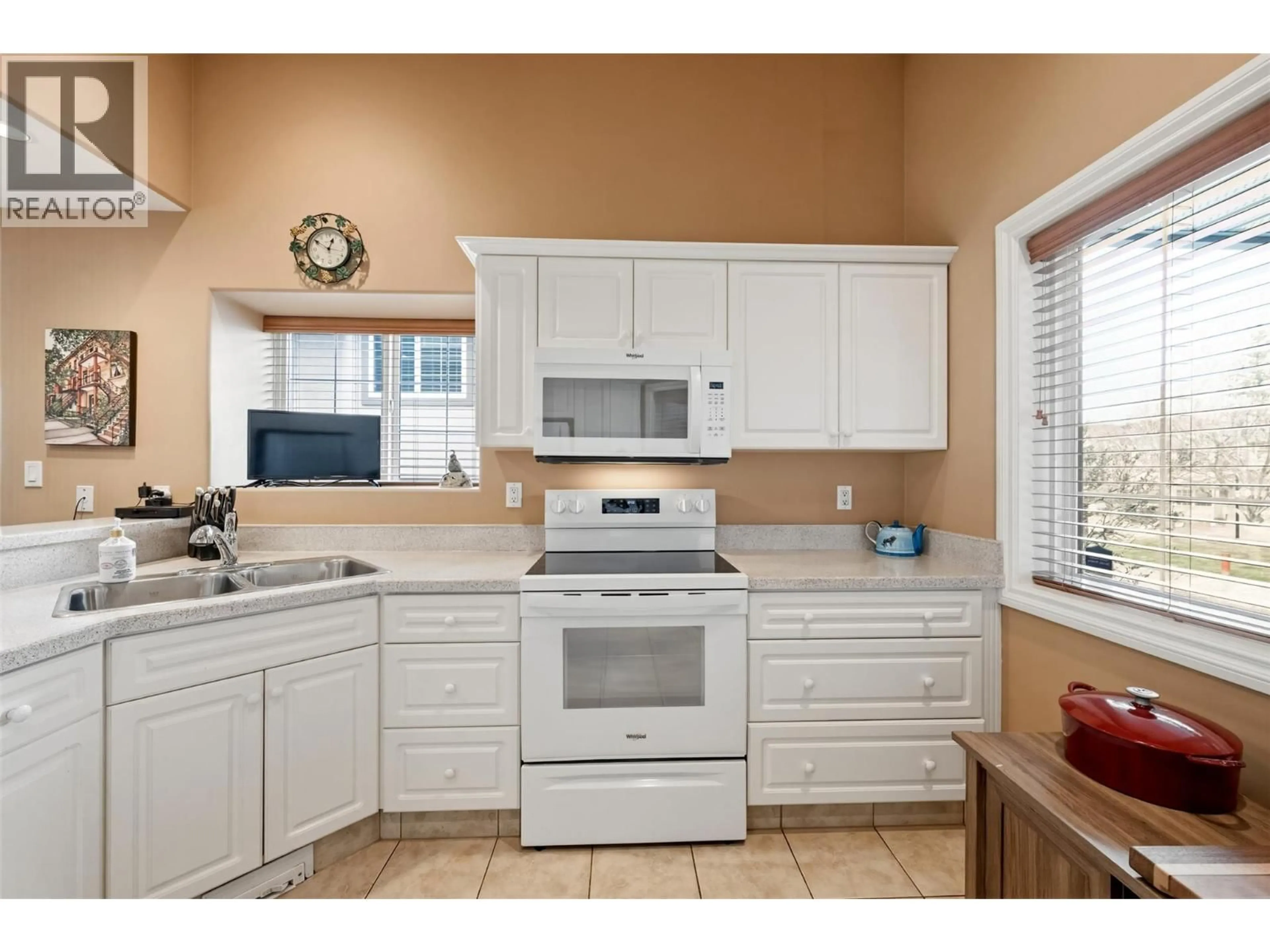 Standard kitchen, ceramic/tile floor for 108 - 705 BALSAM AVENUE, Penticton British Columbia V2A9B7