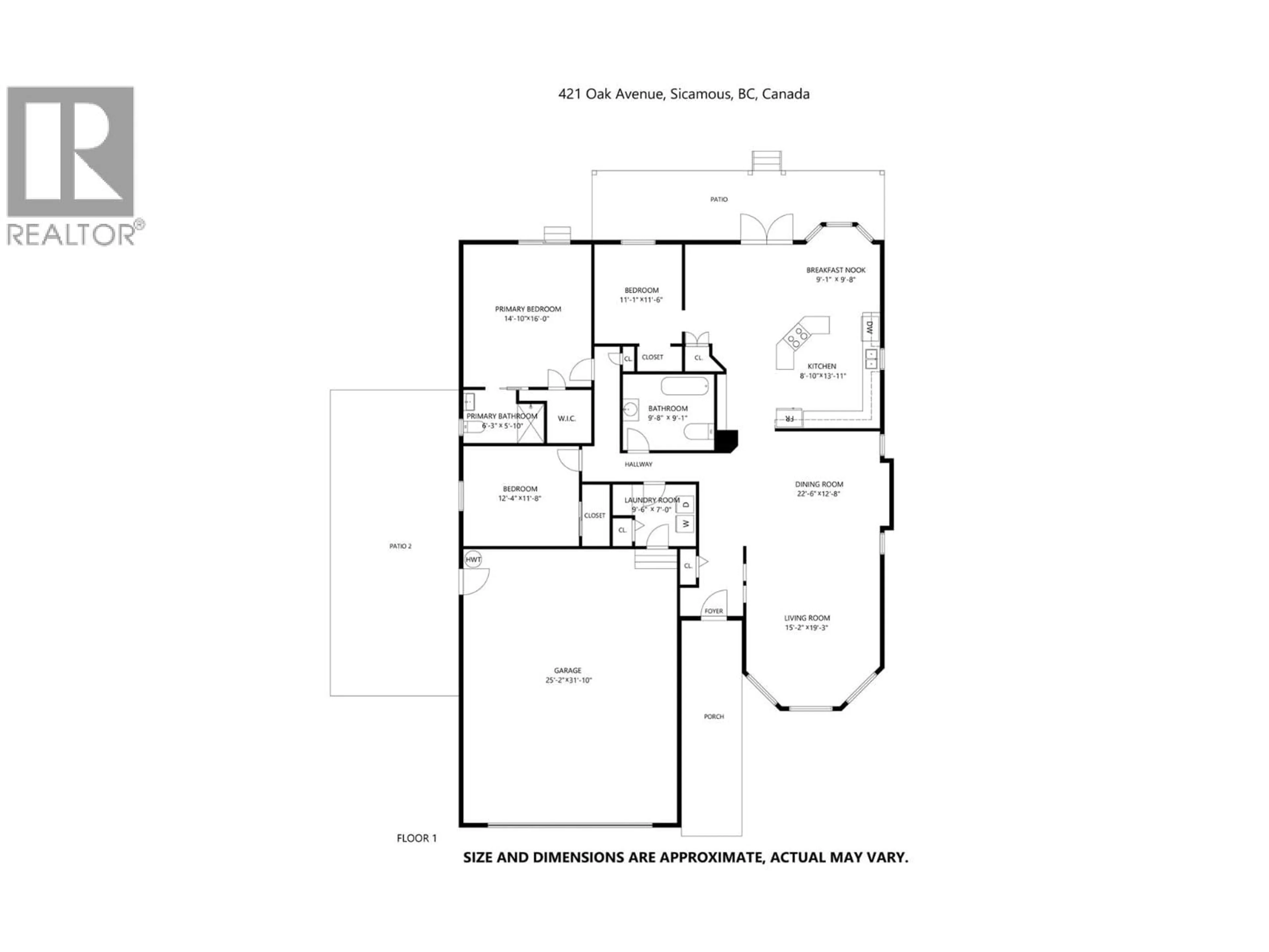 Floor plan for 421 OAK AVENUE, Sicamous British Columbia V0E2V1