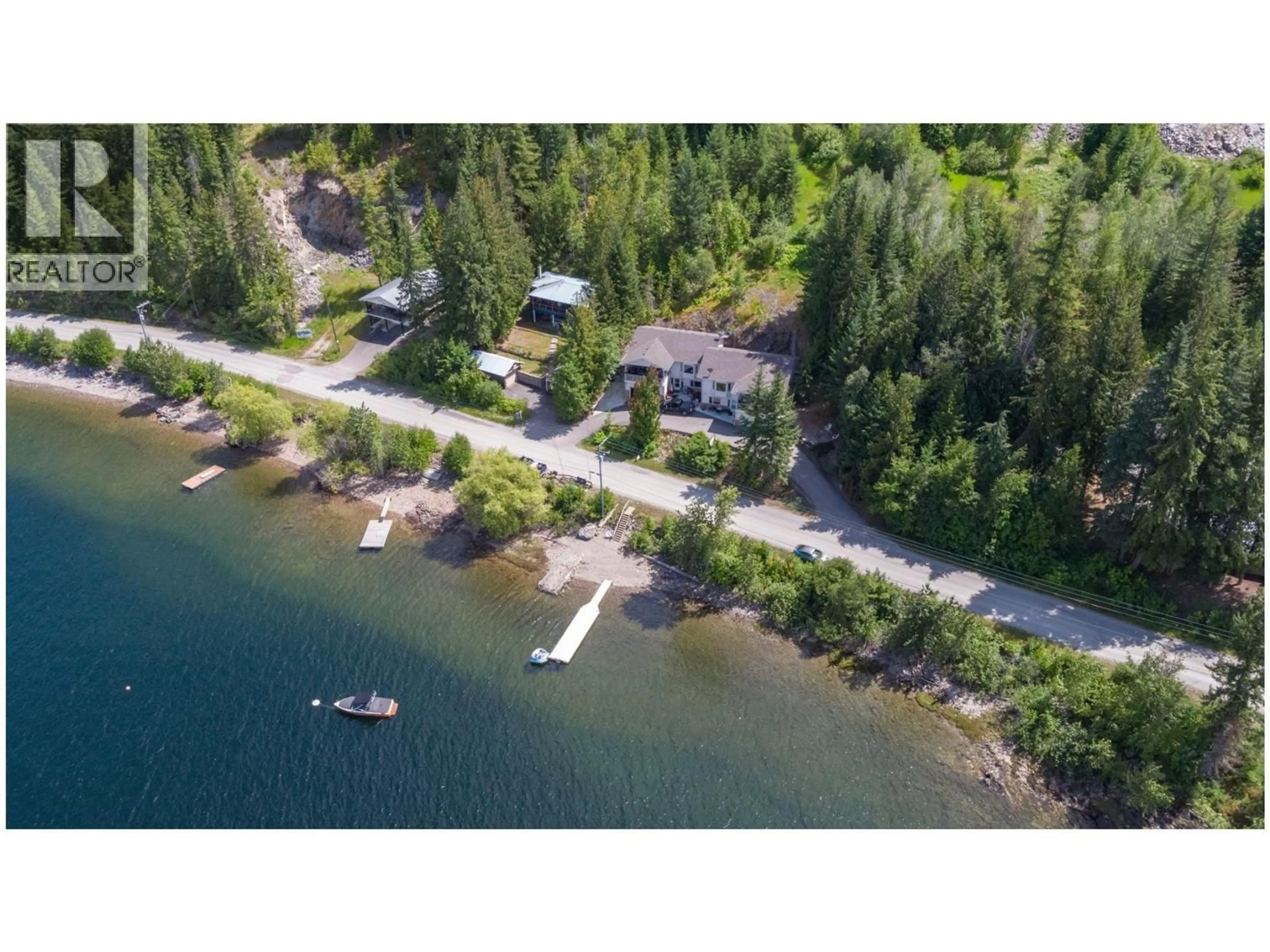 A pic from outside/outdoor area/front of a property/back of a property/a pic from drone, water/lake/river/ocean view for D - 3610 EAGLE BAY ROAD, Eagle Bay British Columbia V0E1T0