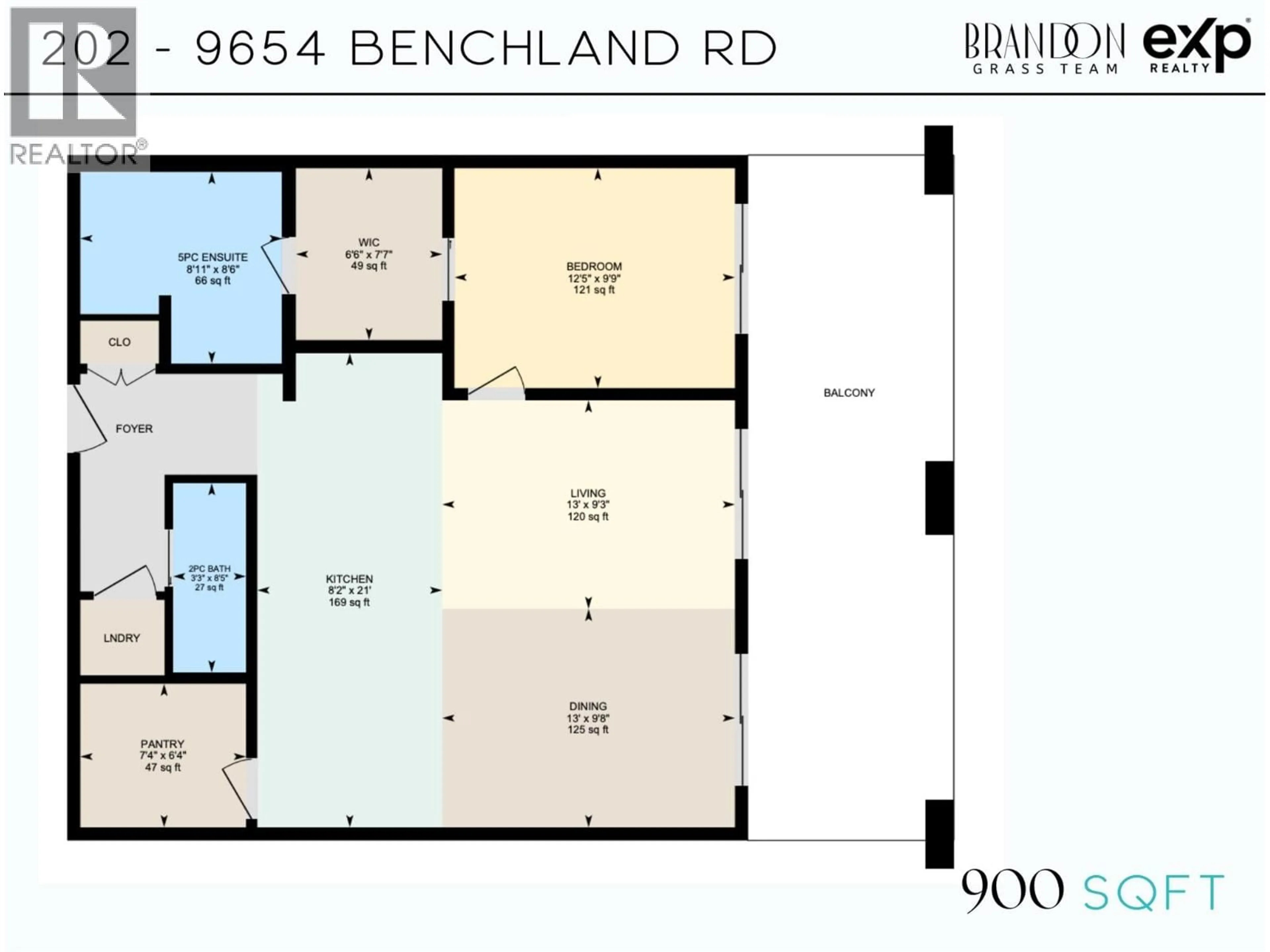 Floor plan for 202 - 9654 BENCHLAND ROAD, Lake Country British Columbia V4V0A5