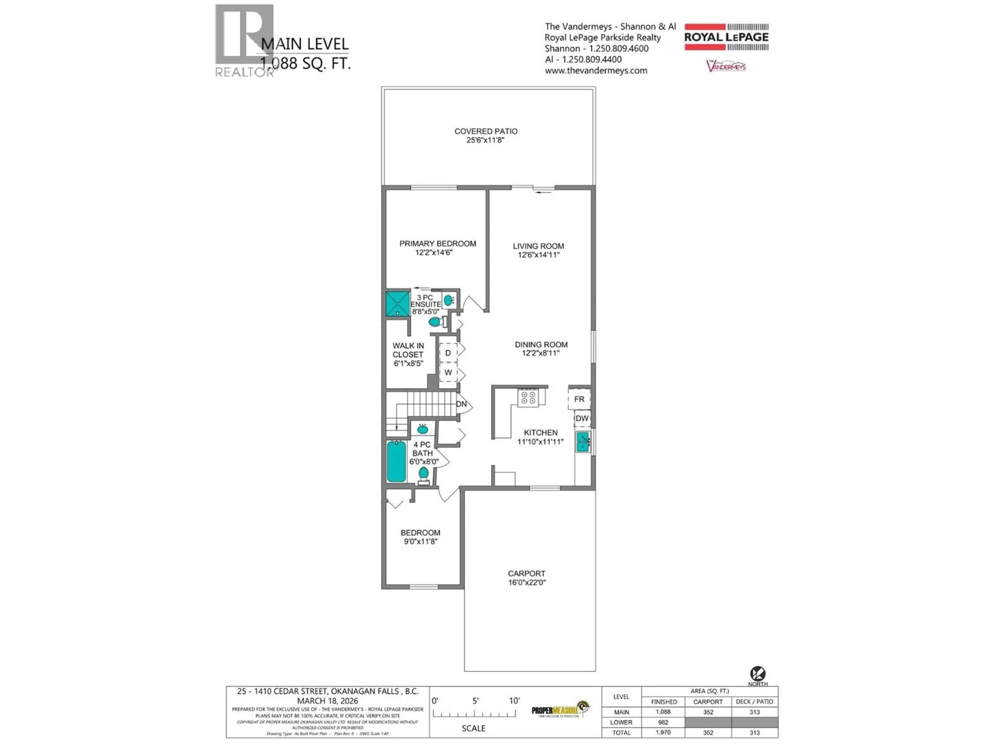 Floor plan for 25 - 1410 CEDAR STREET, Okanagan Falls British Columbia V0H1R4