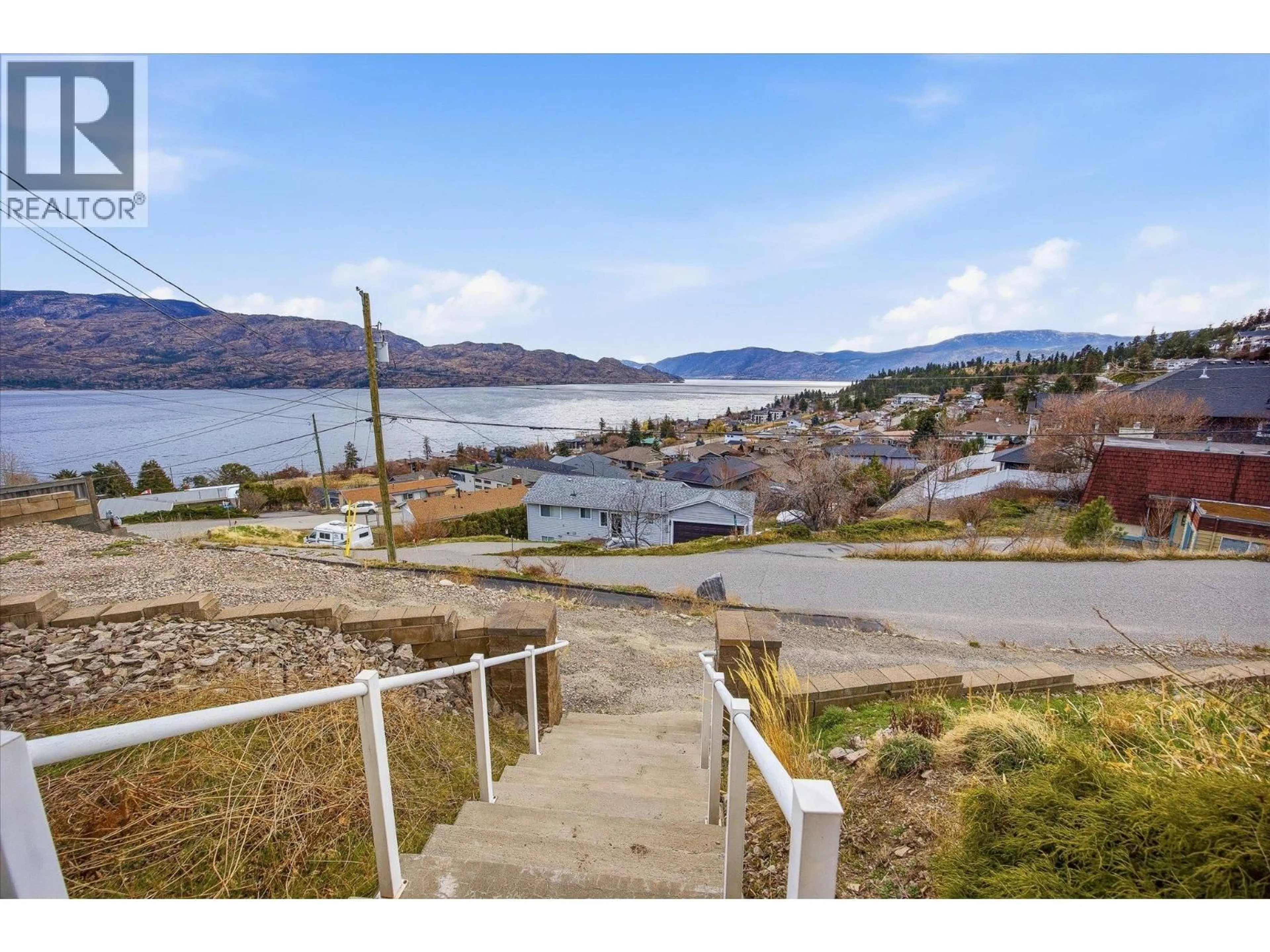 A pic from outside/outdoor area/front of a property/back of a property/a pic from drone, water/lake/river/ocean view for 3765 LORNELL CRESCENT, Peachland British Columbia V0H1X2