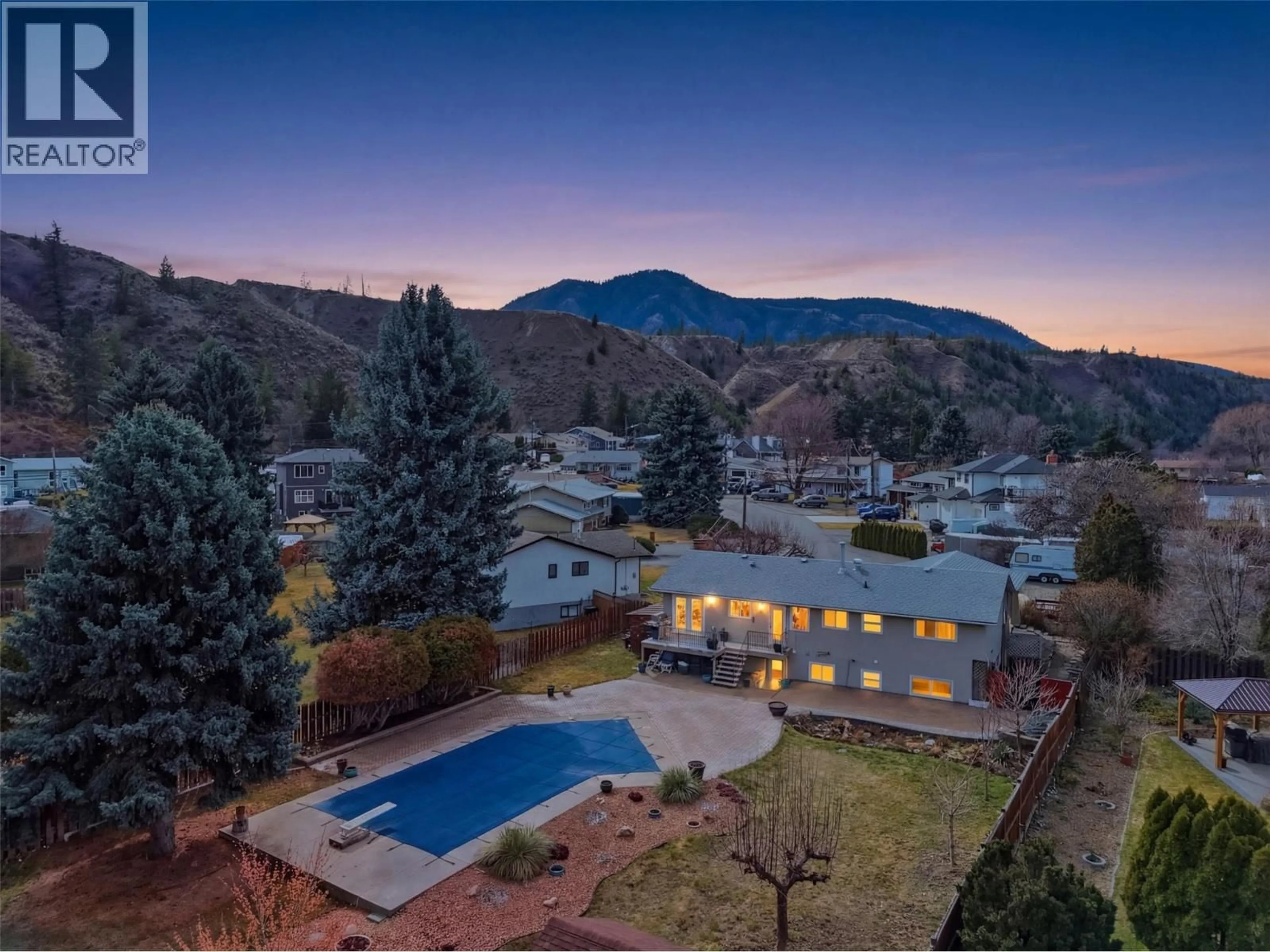 A pic from outside/outdoor area/front of a property/back of a property/a pic from drone, mountain view for 367 MCAULEY PLACE, Kamloops British Columbia V2C5R6