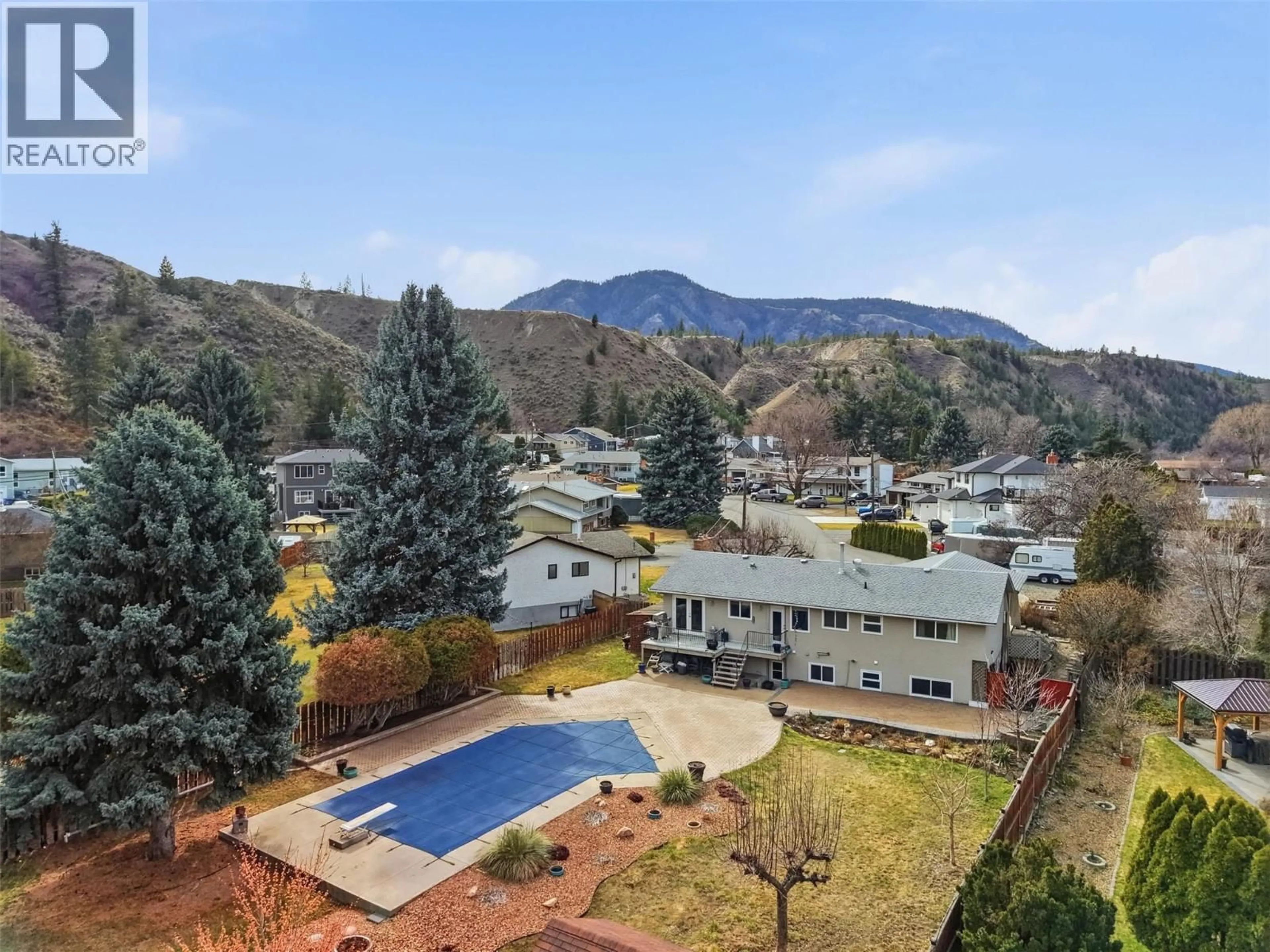 A pic from outside/outdoor area/front of a property/back of a property/a pic from drone, mountain view for 367 MCAULEY PLACE, Kamloops British Columbia V2C5R6