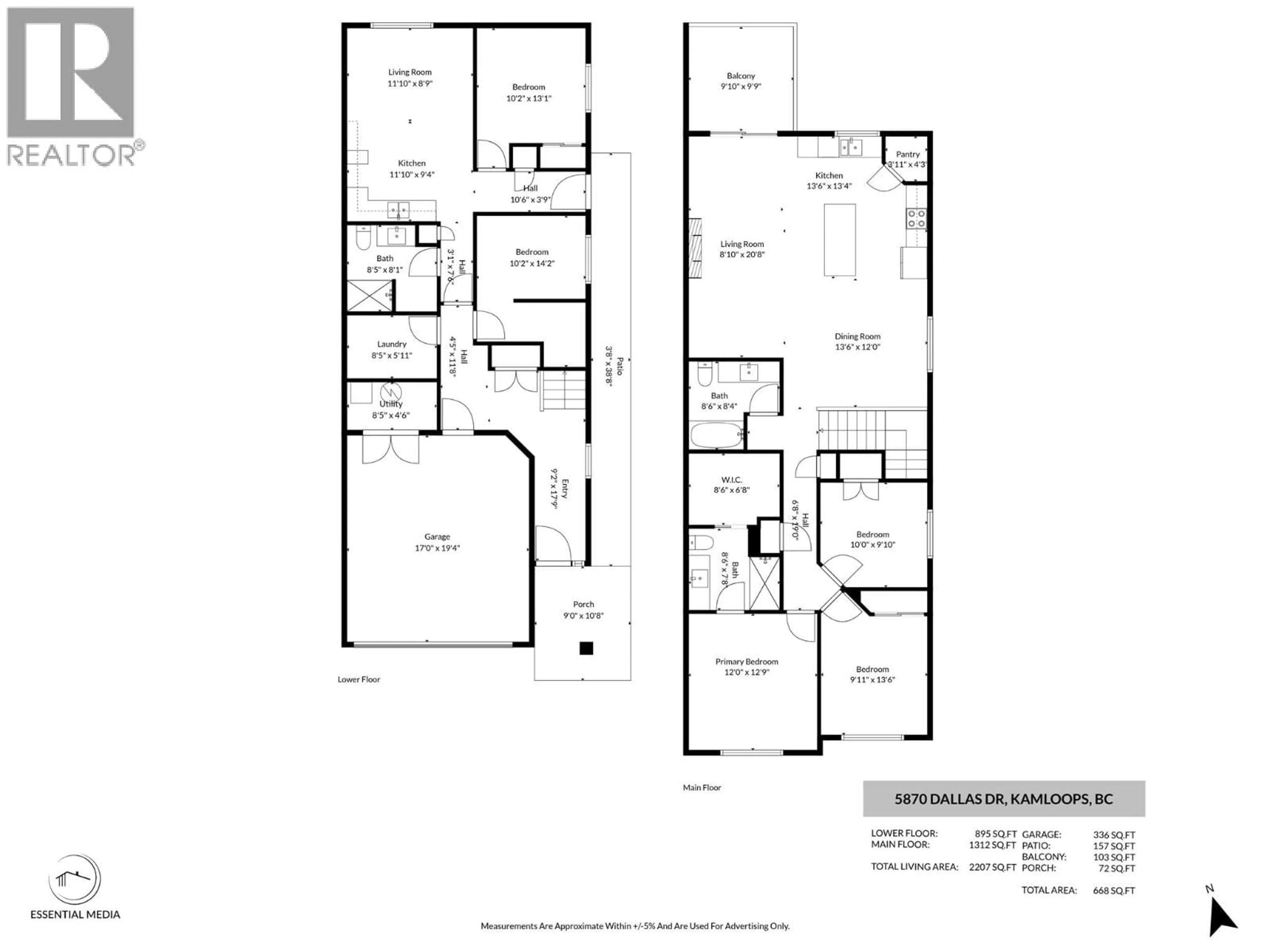 Floor plan for 5870 DALLAS DRIVE, Kamloops British Columbia V2C4X2