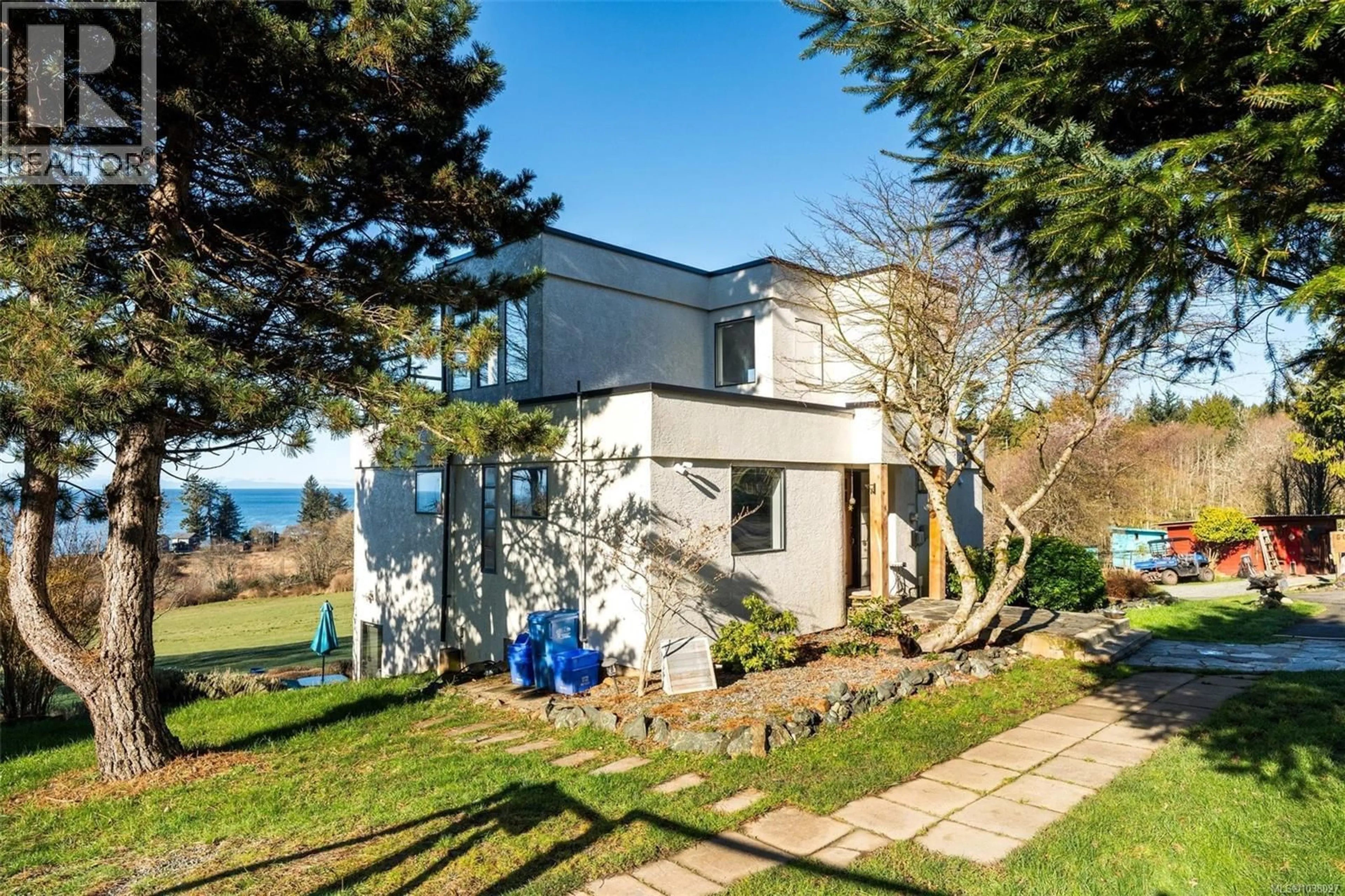 A pic from outside/outdoor area/front of a property/back of a property/a pic from drone, water/lake/river/ocean view for 4537 OTTER POINT ROAD, Sooke British Columbia V9Z0K4