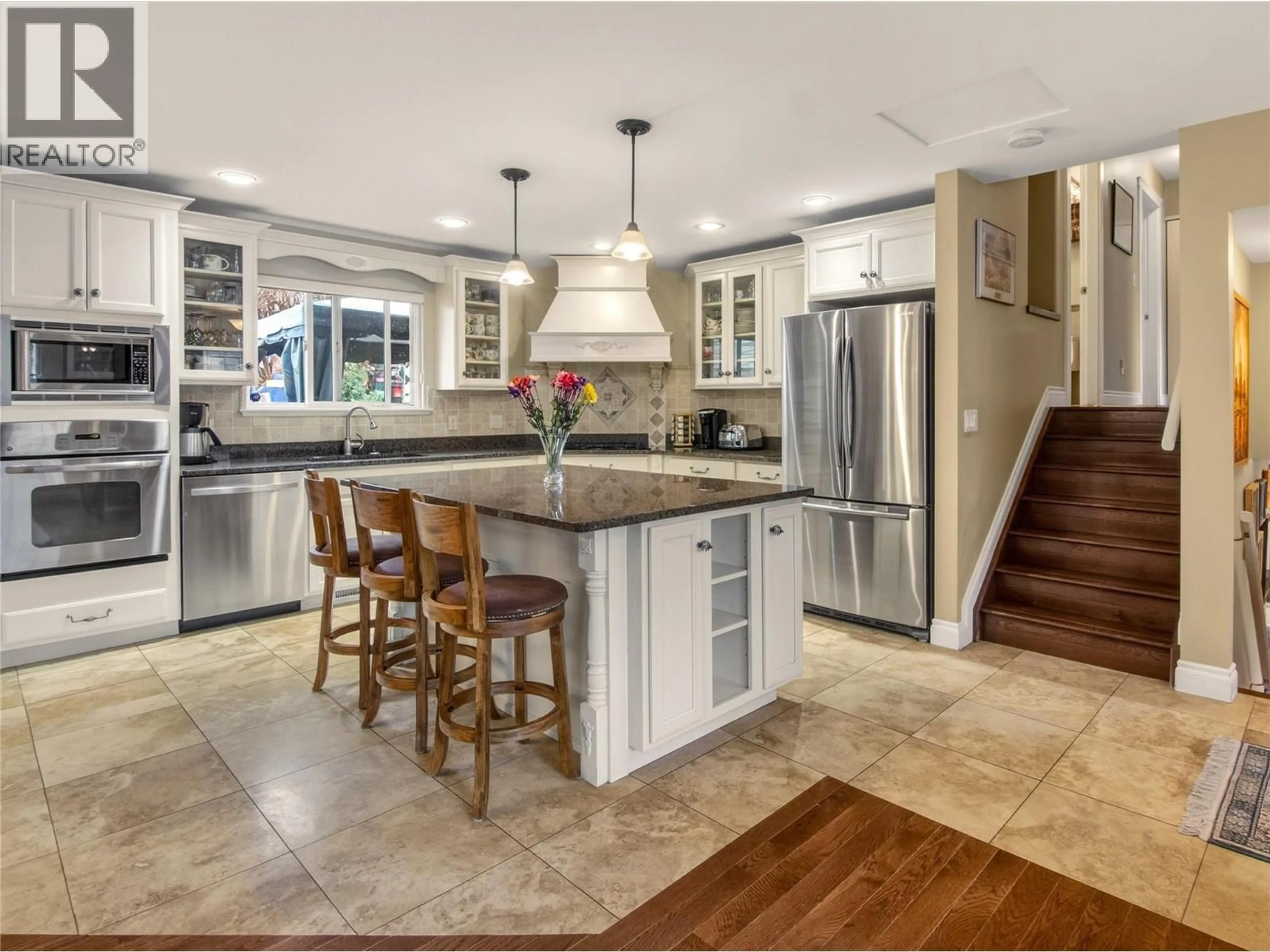 Open concept kitchen, ceramic/tile floor for 2636 CORNWALL DRIVE, Penticton British Columbia V2A6X3