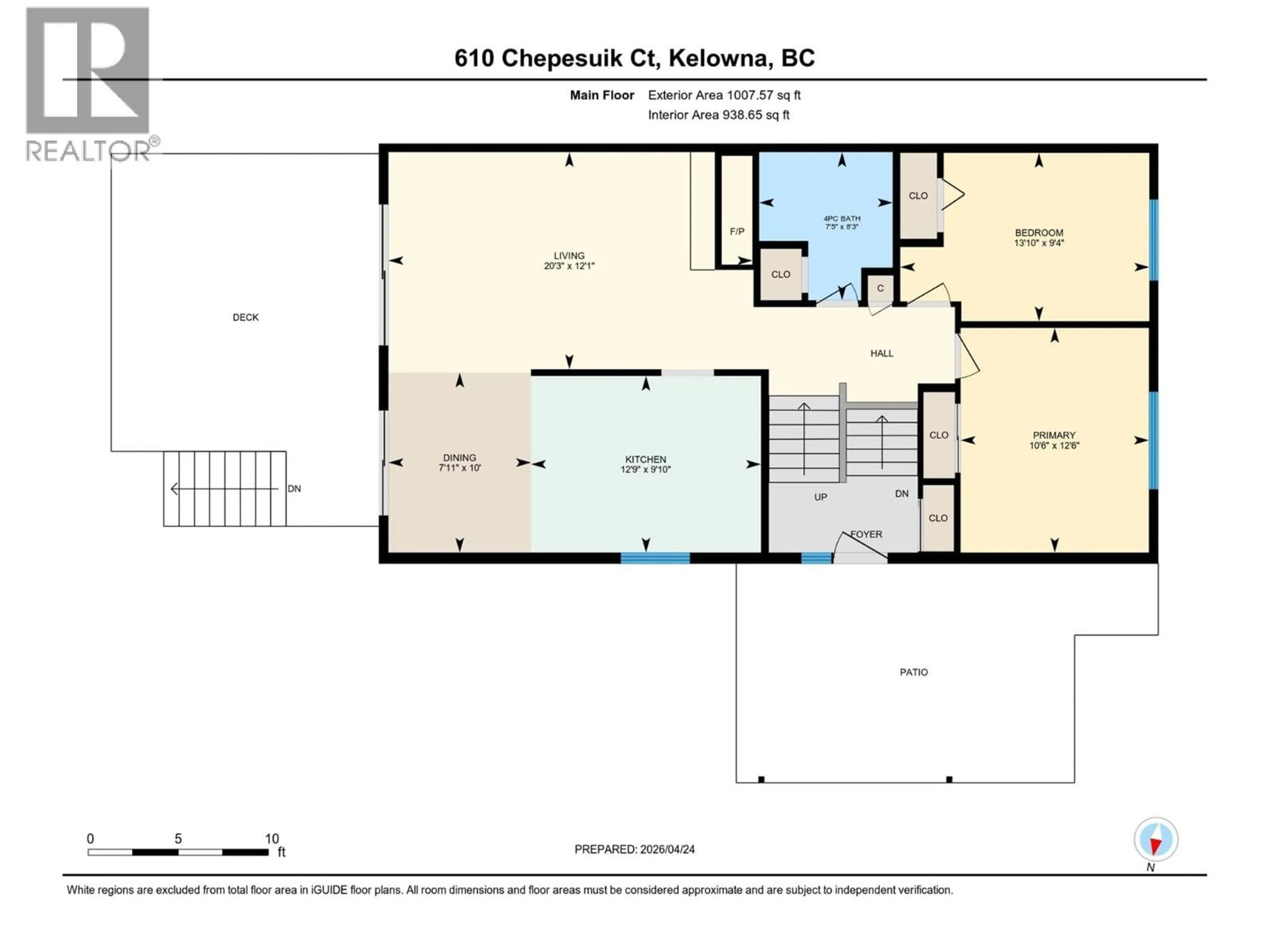 Floor plan for 610 CHEPESUIK COURT, Kelowna British Columbia V1X5S5