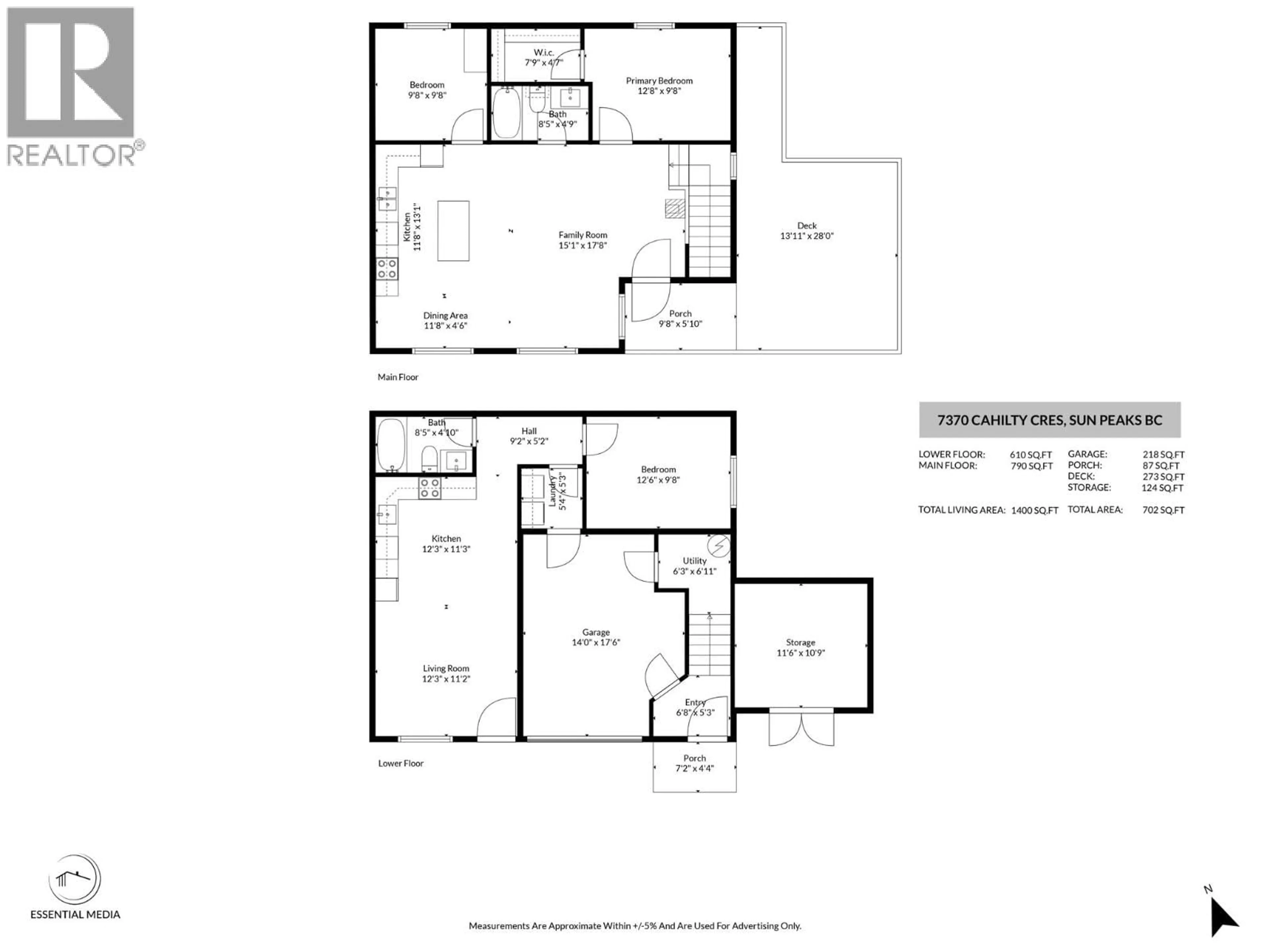 Floor plan for 7370 CAHILTY CRESCENT, Sun Peaks British Columbia V0E1Z1