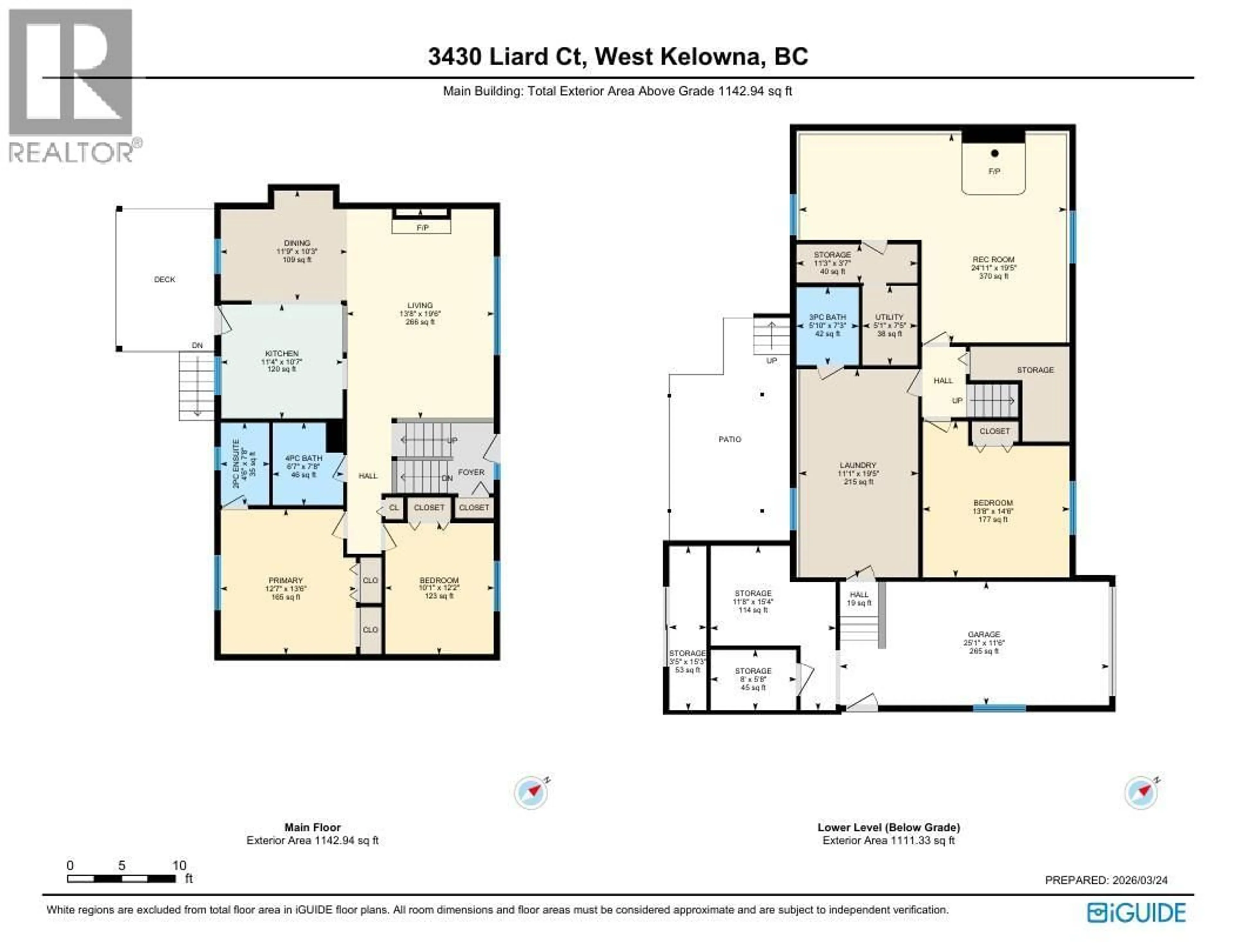 Floor plan for 3430 LIARD COURT, West Kelowna British Columbia V4T1B6