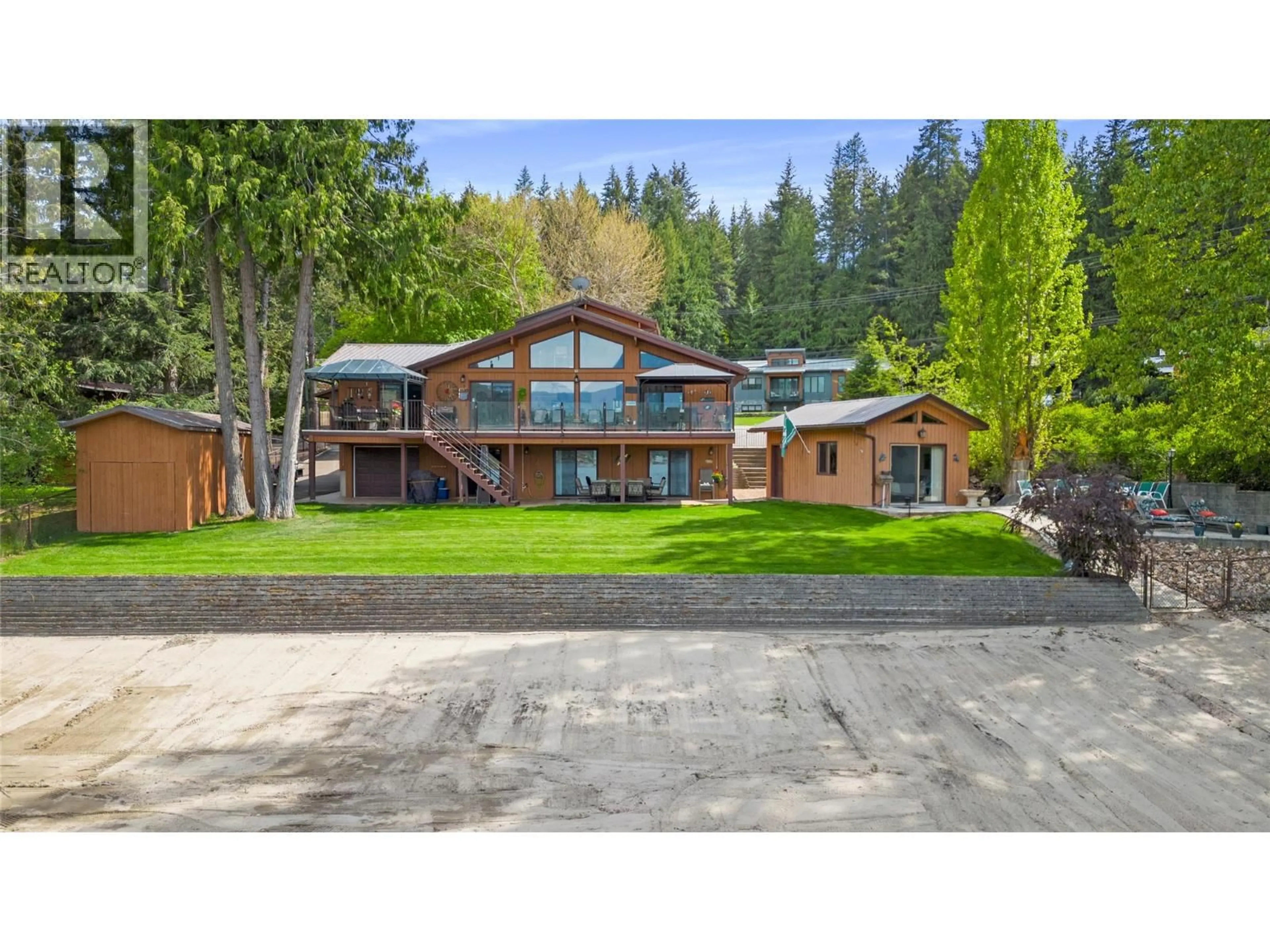 A pic from outside/outdoor area/front of a property/back of a property/a pic from drone, mountain view for 2647 BLIND BAY ROAD, Blind Bay British Columbia V0E1H1